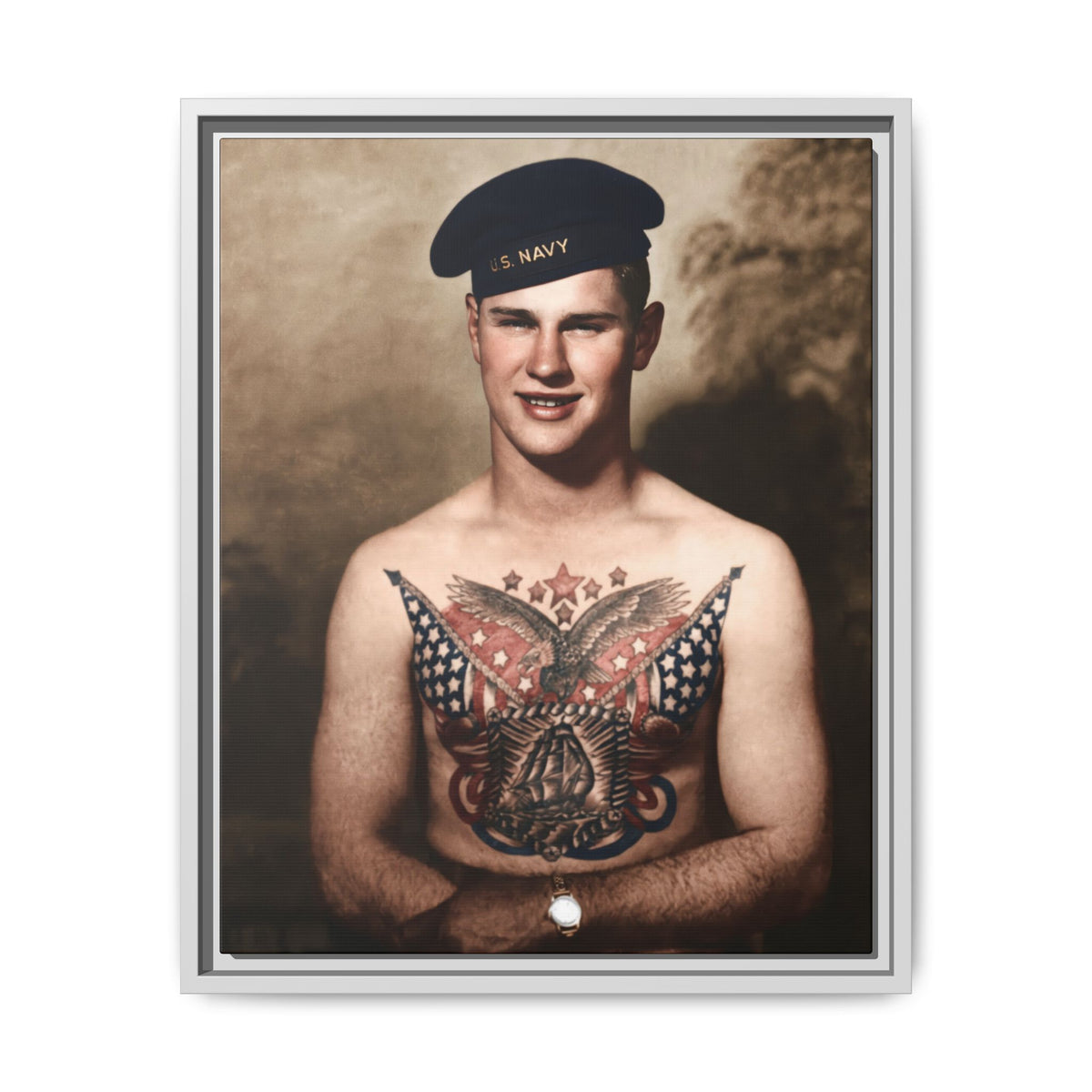 celibataire 037 | Framed Vintage Photo - Matte Canvas