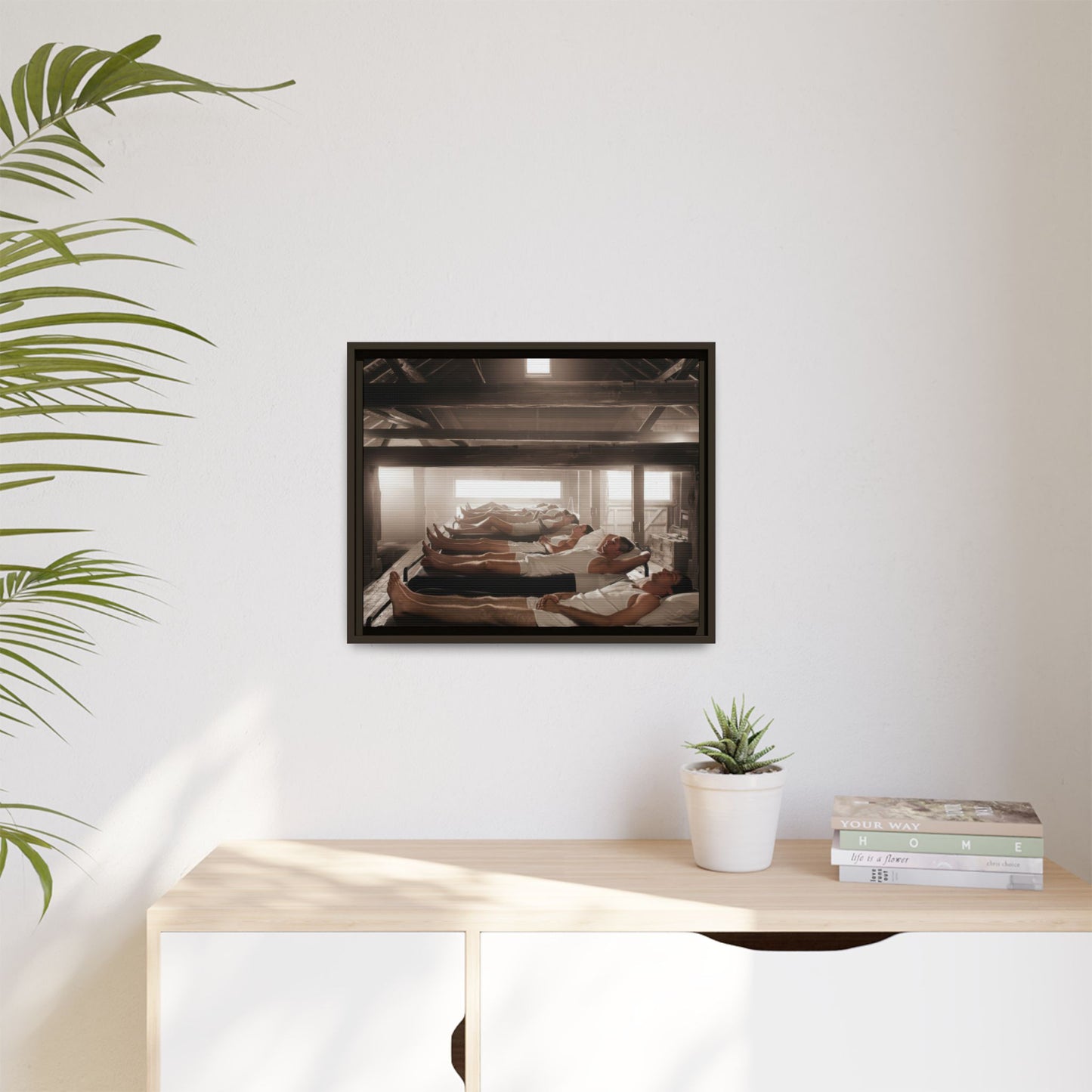 hommes 013 | Framed Vintage Photo - Matte Canvas