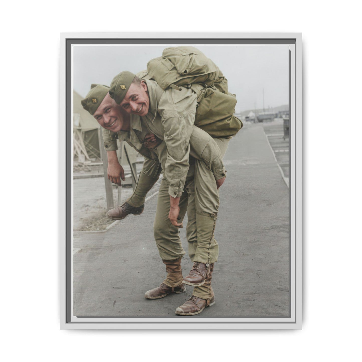 paire 074 | Framed Vintage Photo - Matte Canvas