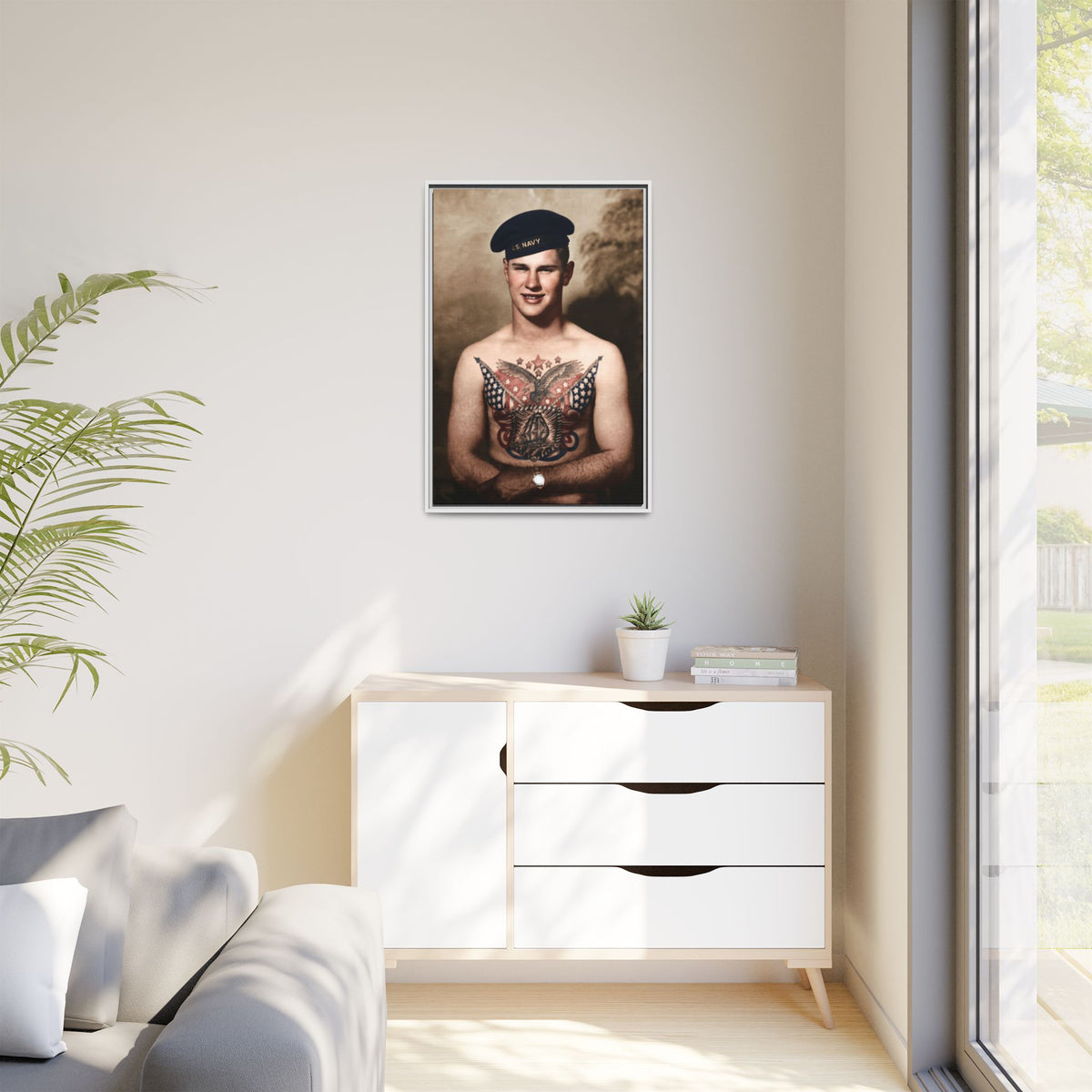 celibataire 037 | Framed Vintage Photo - Matte Canvas