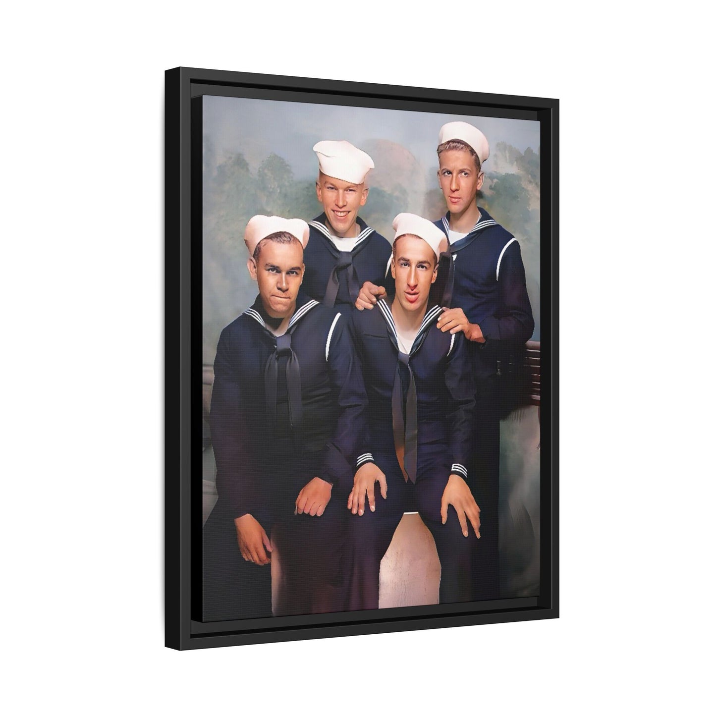 hommes 011 | Framed Vintage Photo - Matte Canvas