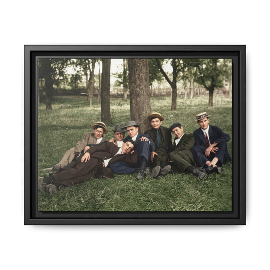 hommes 005 | Framed Vintage Photo - Matte Canvas