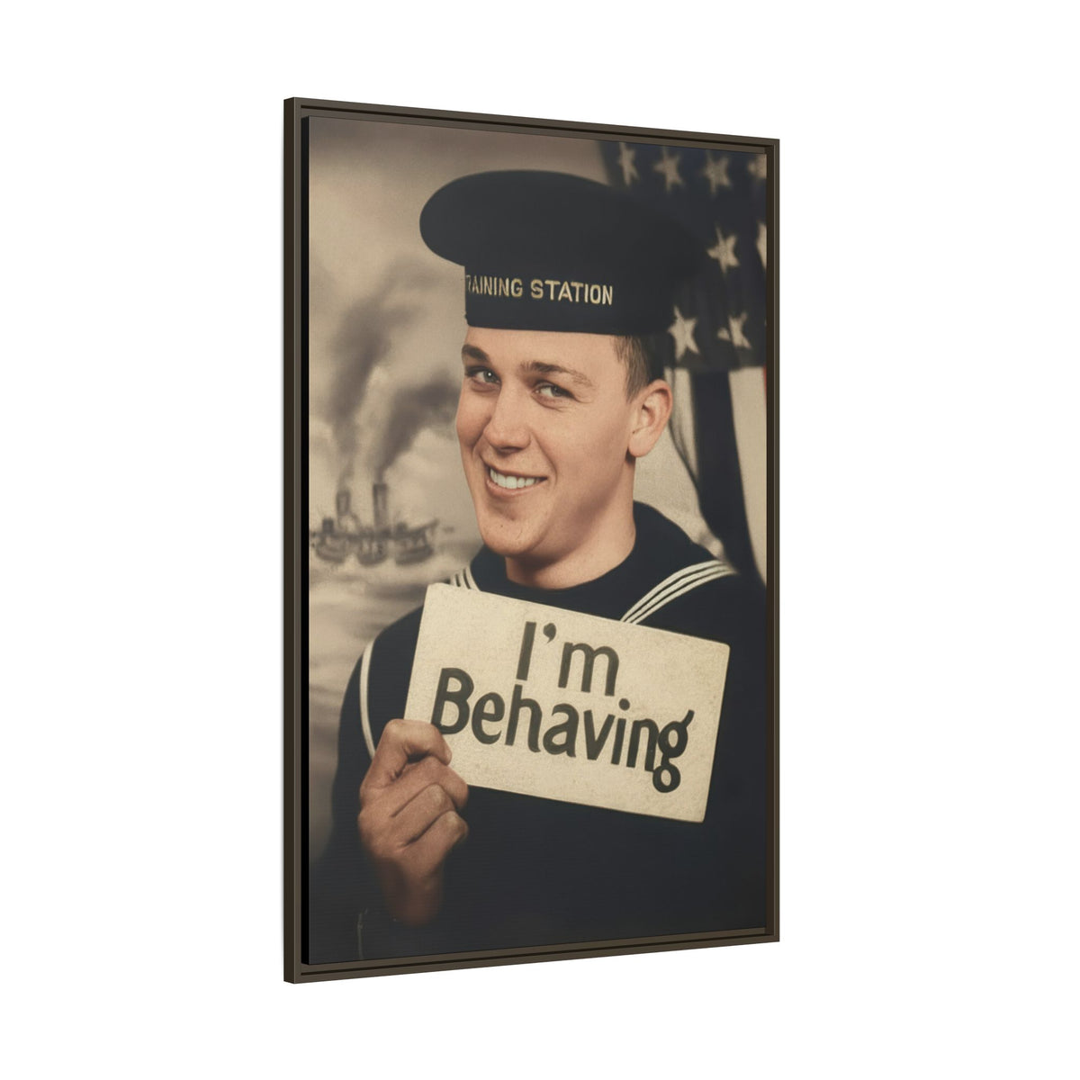 celibataire 002 | Framed Vintage Photo - Matte Canvas