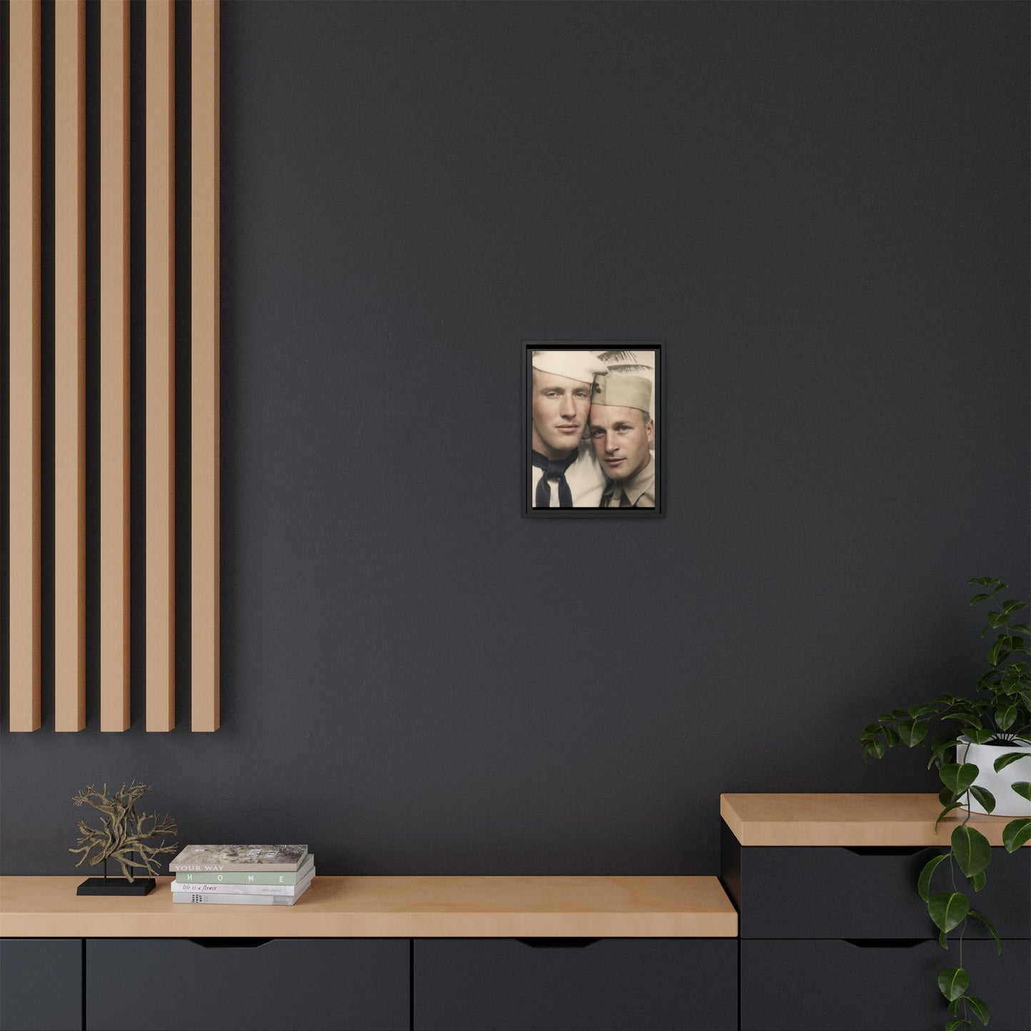 paire 042 | Framed Vintage Photo - Matte Canvas