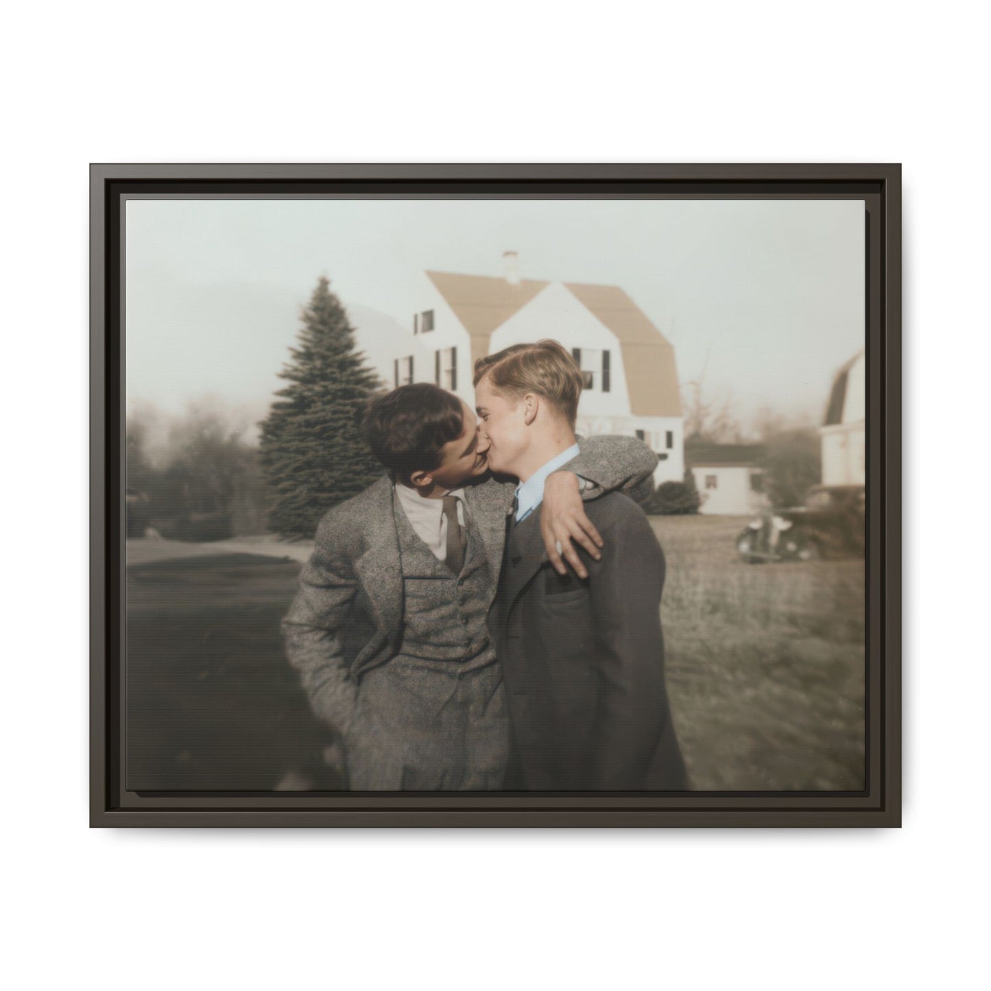 paire 005 | Framed Vintage Photo - Matte Canvas