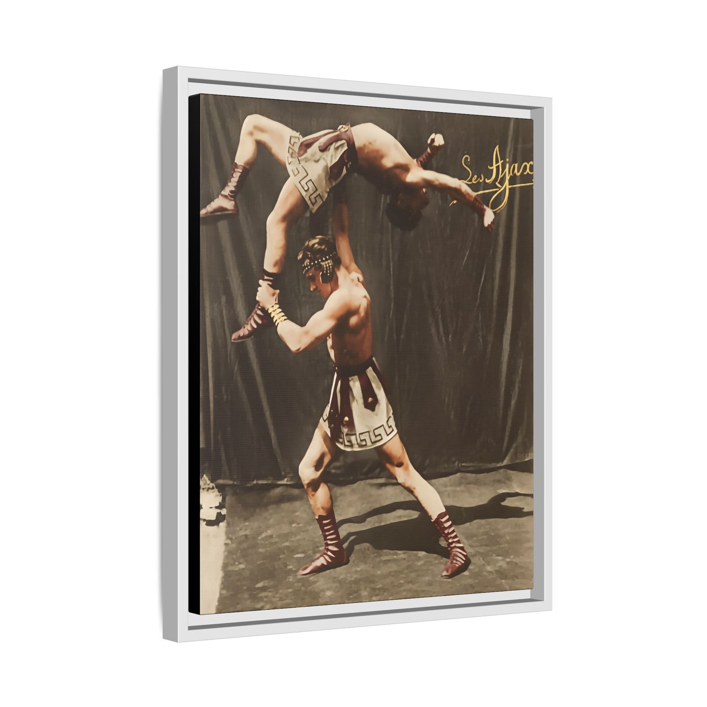 athlétisme 012 | Framed Vintage Photo - Matte Canvas
