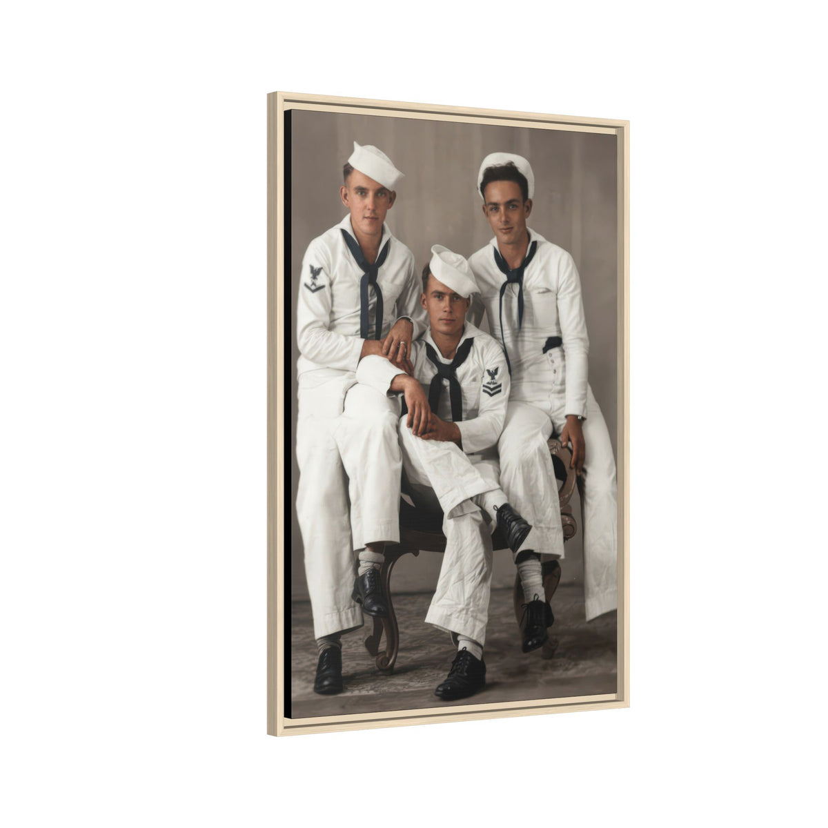 hommes 008 | Framed Vintage Photo - Matte Canvas