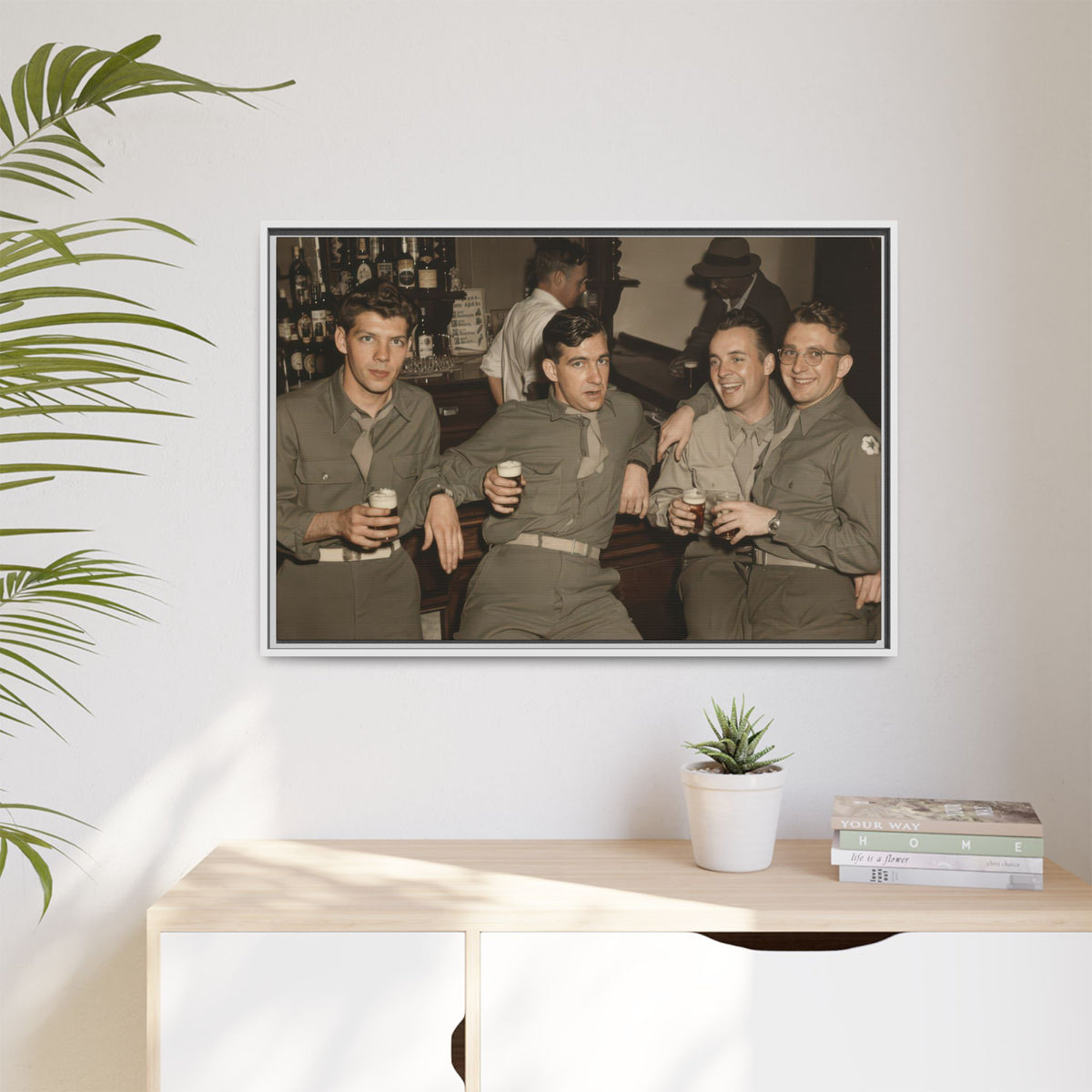hommes 030 | Framed Vintage Photo - Matte Canvas