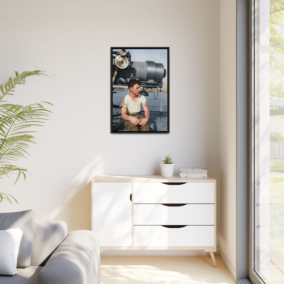 celibataire 026 | Framed Vintage Photo - Matte Canvas