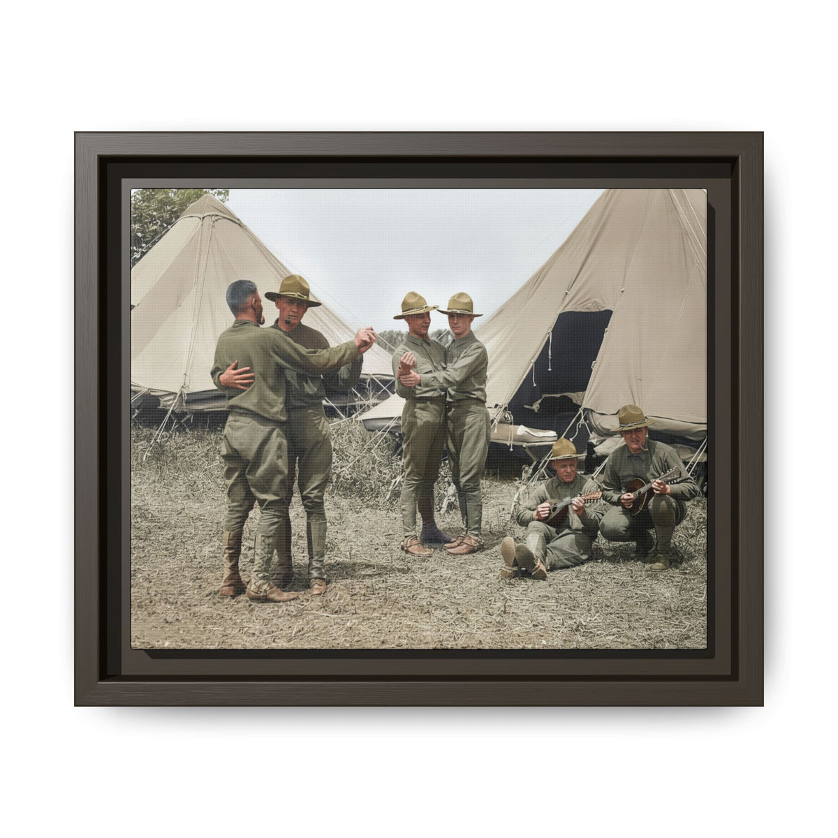 hommes 006 | Framed Vintage Photo - Matte Canvas