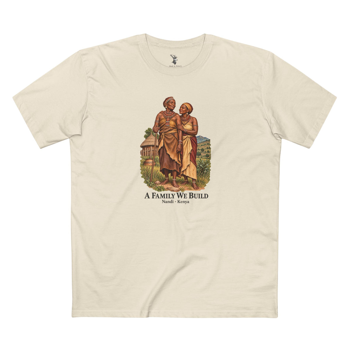 A Family We Build | Nandi-Inspired Vintage Art T-Shirt