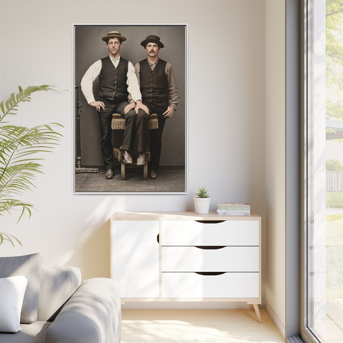 paire 163 | Framed Vintage Photo - Matte Canvas