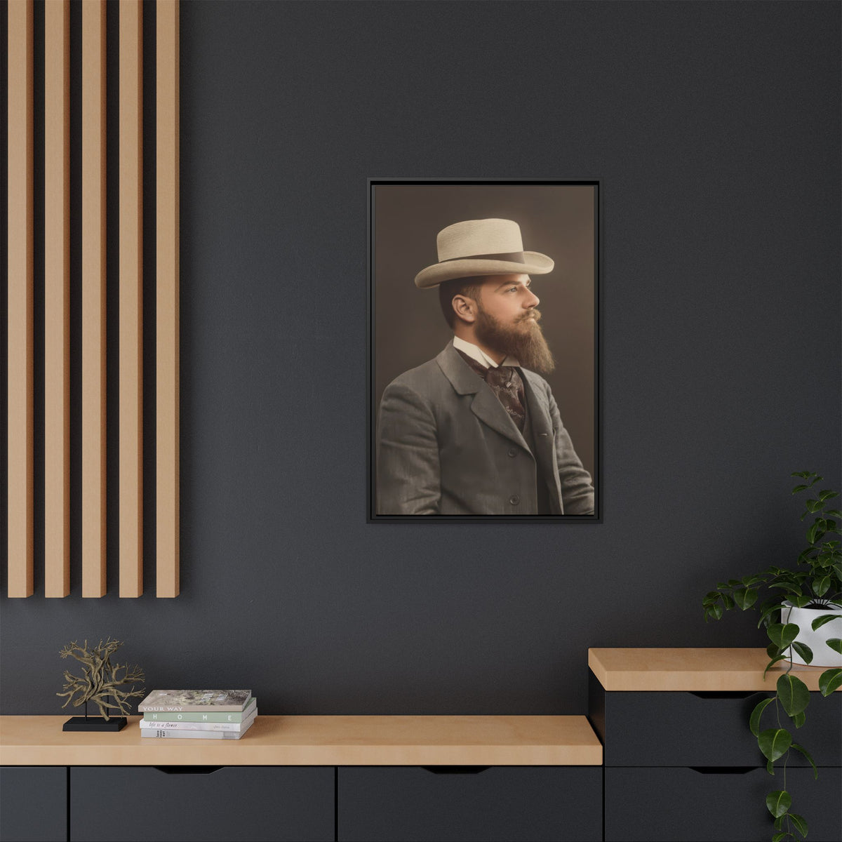 celibataire 014 | Framed Vintage Photo - Matte Canvas