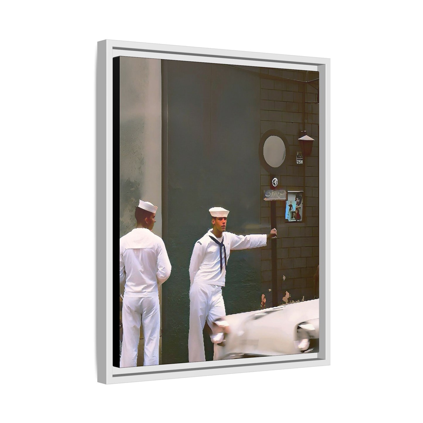 hommes 012 | Framed Vintage Photo - Matte Canvas