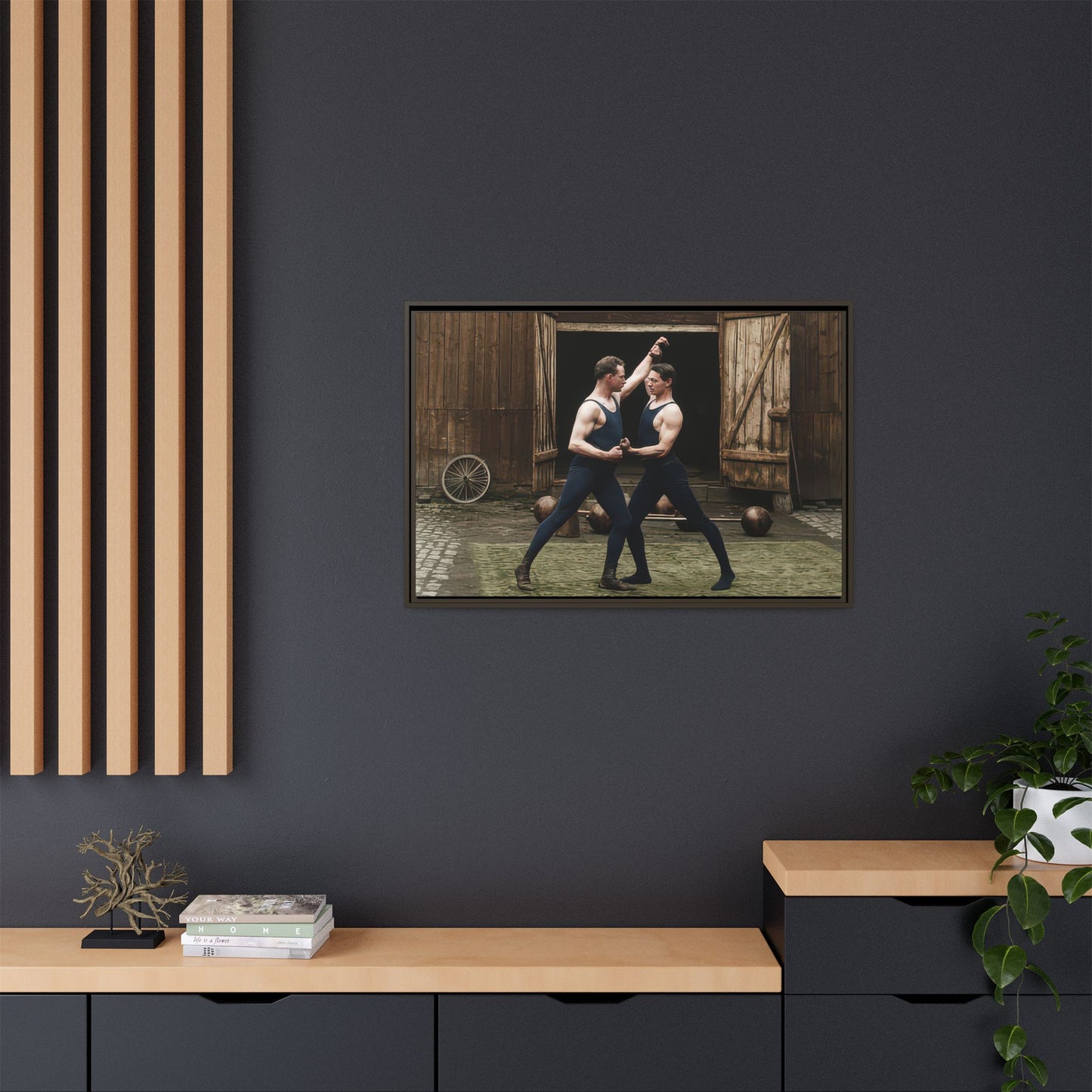 athlétisme 036 | Framed Vintage Photo - Matte Canvas