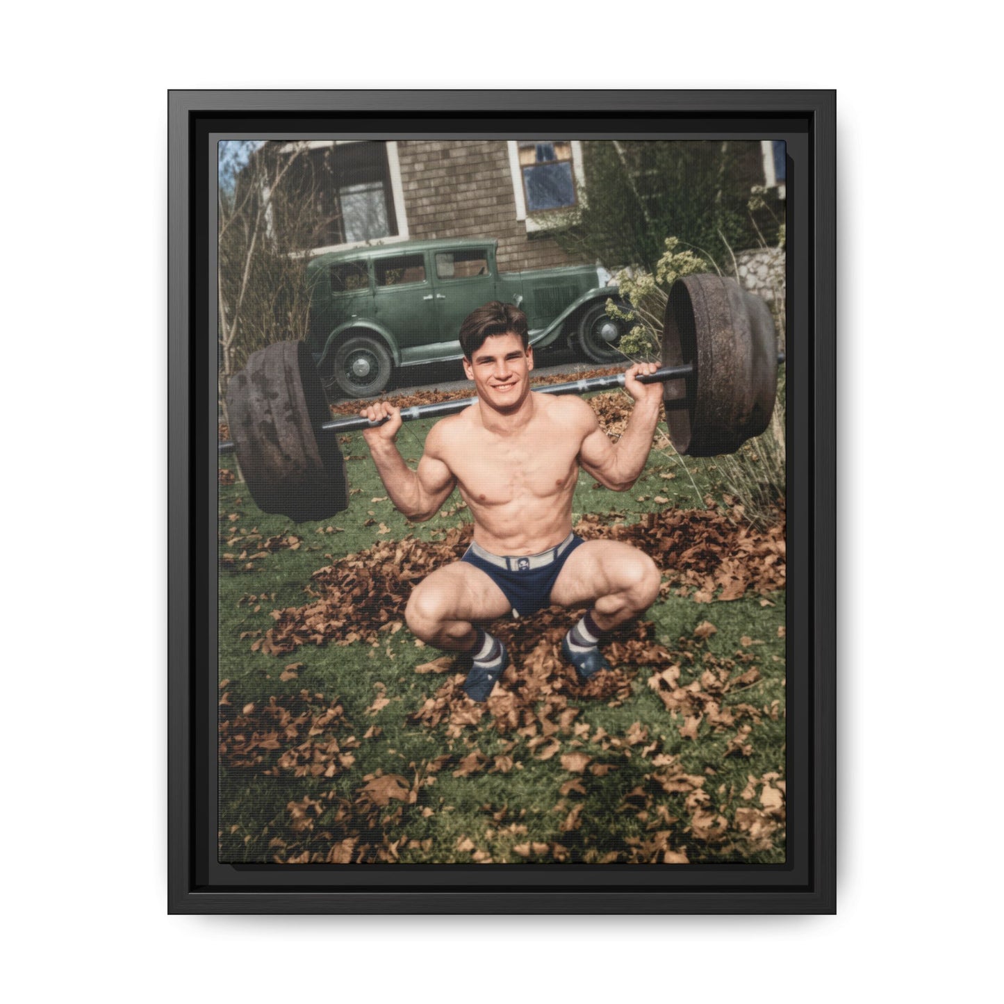 athlétisme 051 | Framed Vintage Photo - Matte Canvas