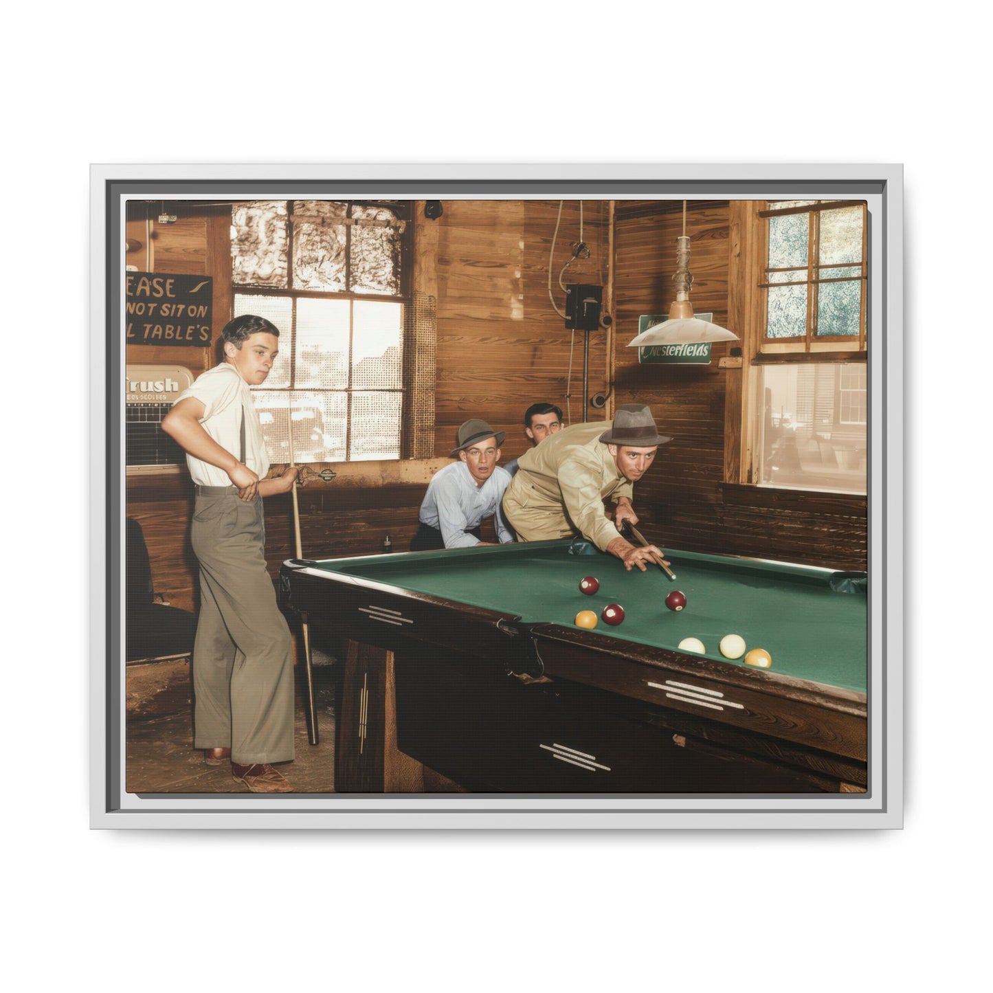 hommes 024 | Framed Vintage Photo - Matte Canvas