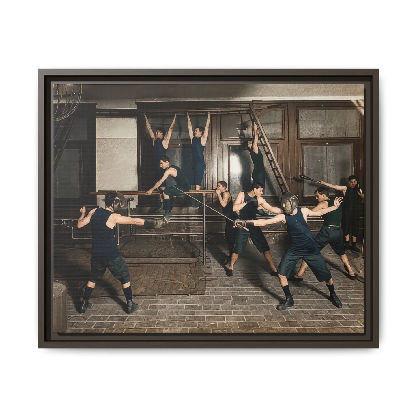 athlétisme 038 | Framed Vintage Photo - Matte Canvas