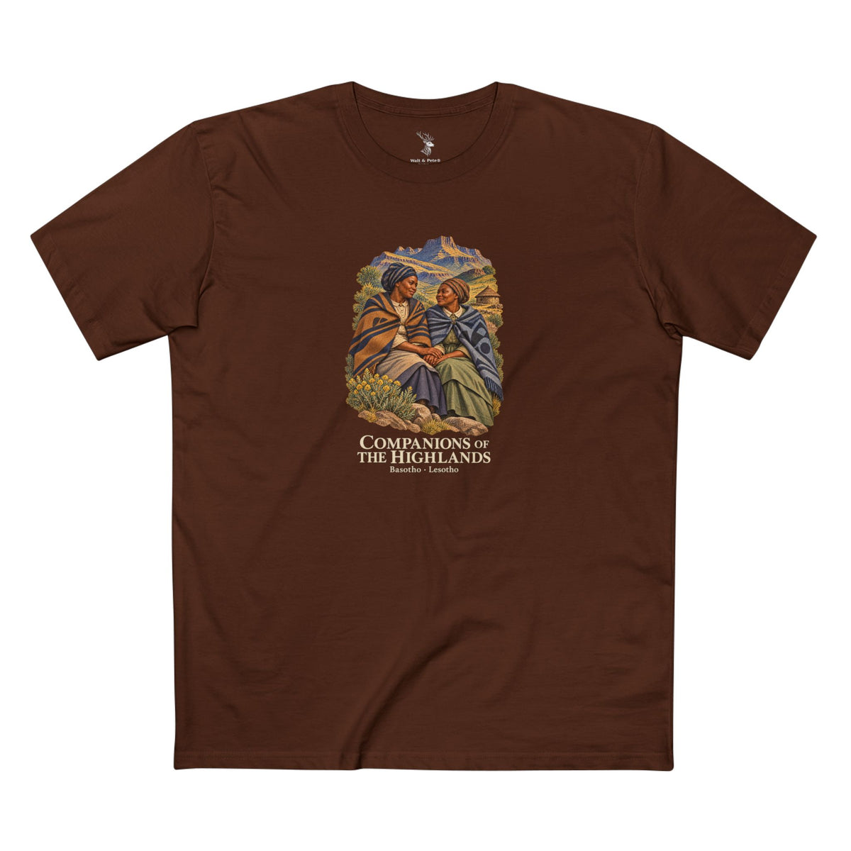 Companions of the Highlands | Basotho-Inspired Vintage Art T-Shirt