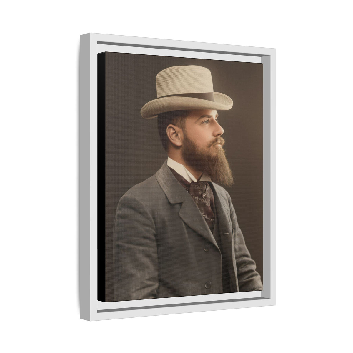celibataire 014 | Framed Vintage Photo - Matte Canvas