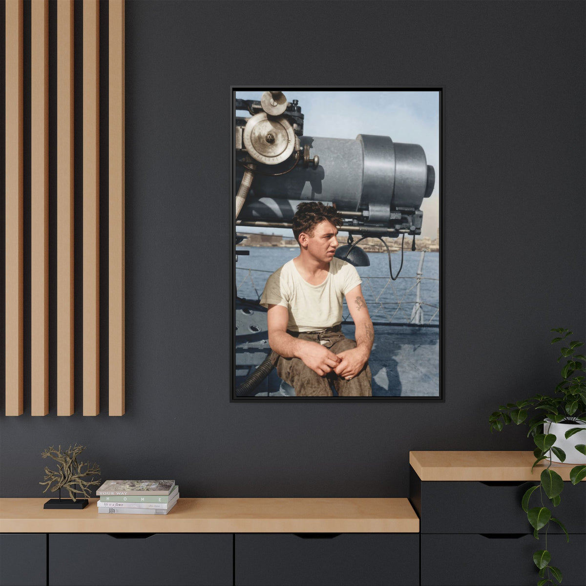 celibataire 026 | Framed Vintage Photo - Matte Canvas