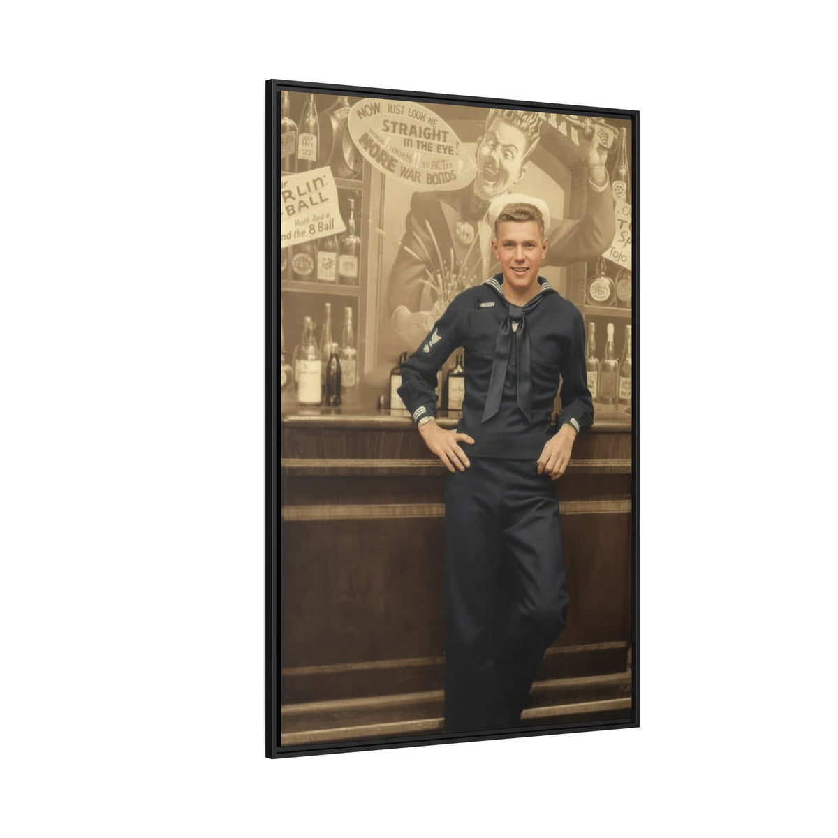 celibataire 006 | Framed Vintage Photo - Matte Canvas