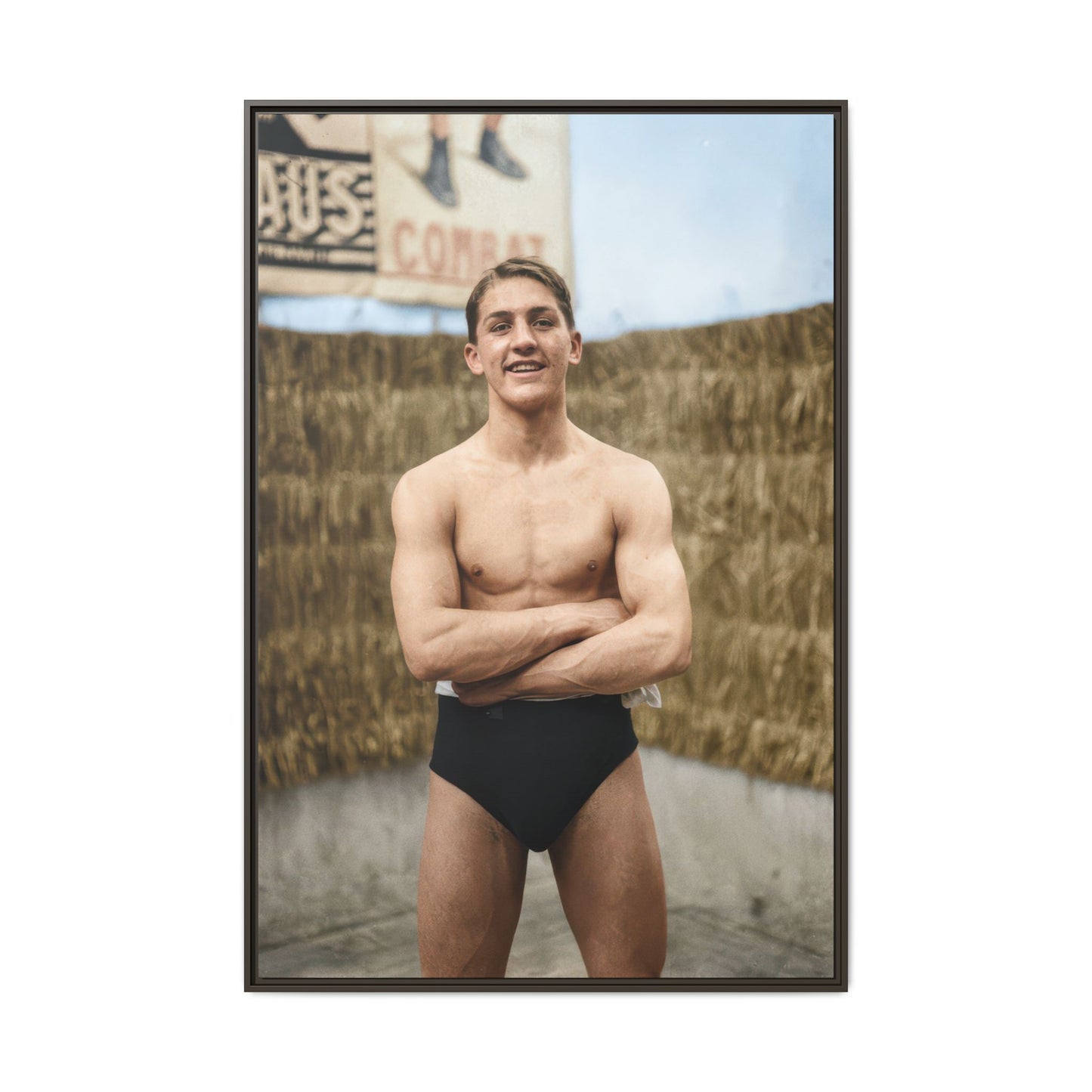 athlétisme 047 | Framed Vintage Photo - Matte Canvas