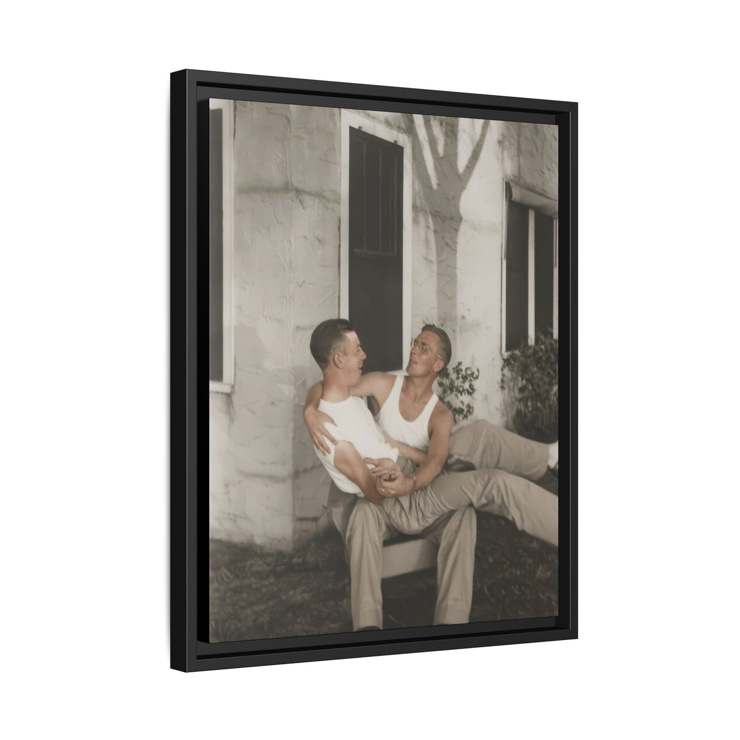 paire 080 | Framed Vintage Photo - Matte Canvas