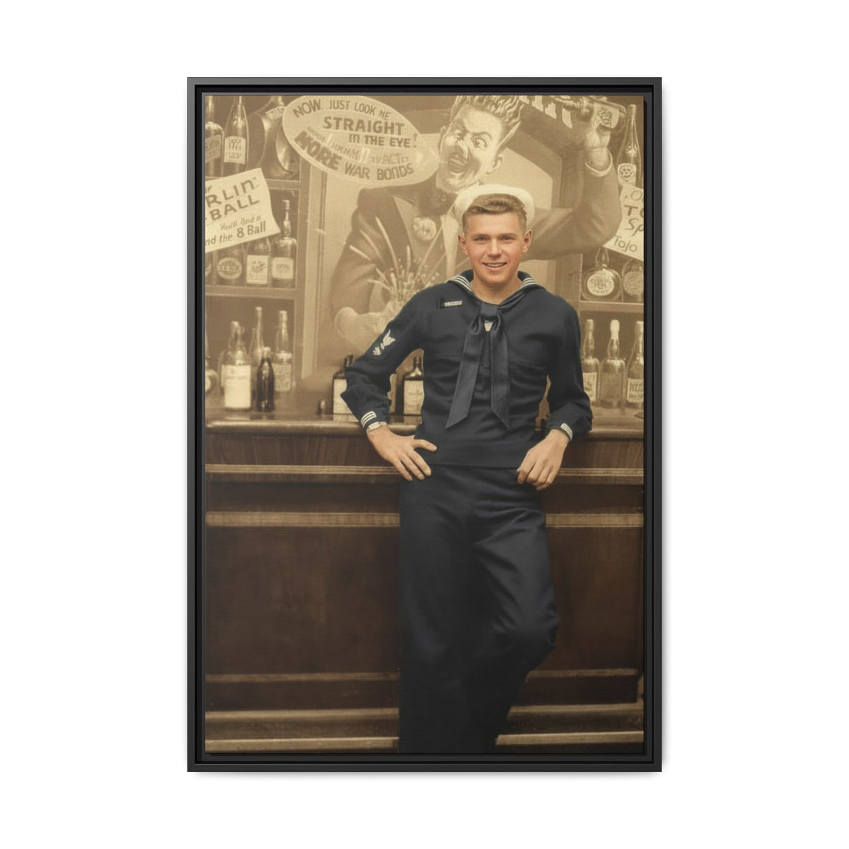celibataire 006 | Framed Vintage Photo - Matte Canvas