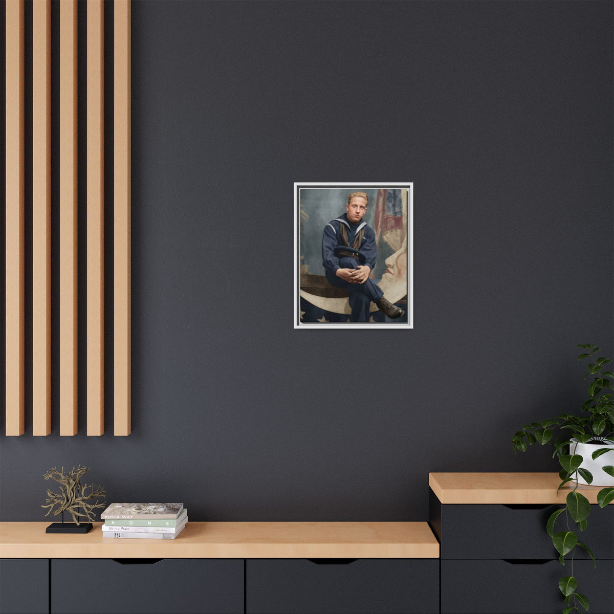 celibataire 016 | Framed Vintage Photo - Matte Canvas