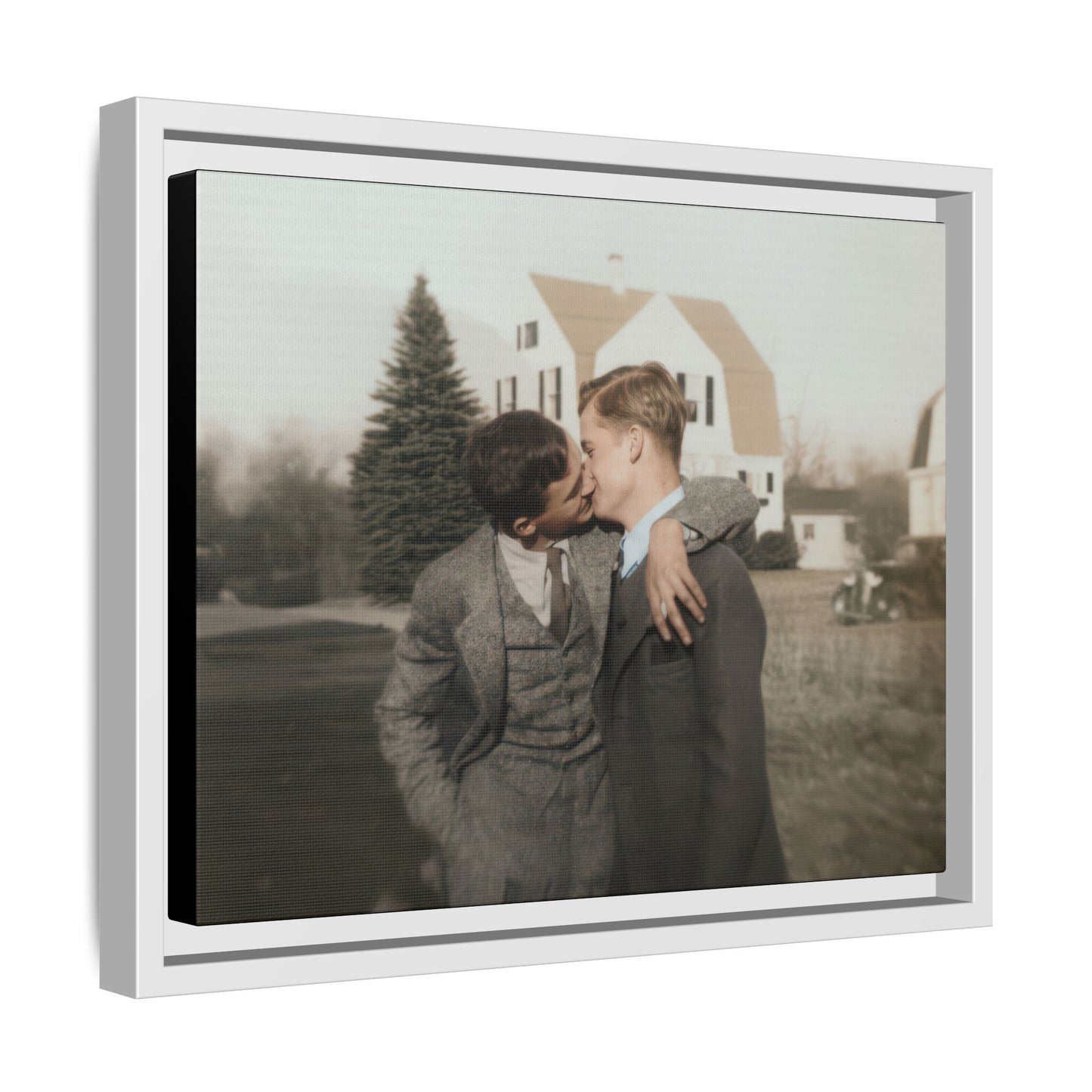 paire 005 | Framed Vintage Photo - Matte Canvas