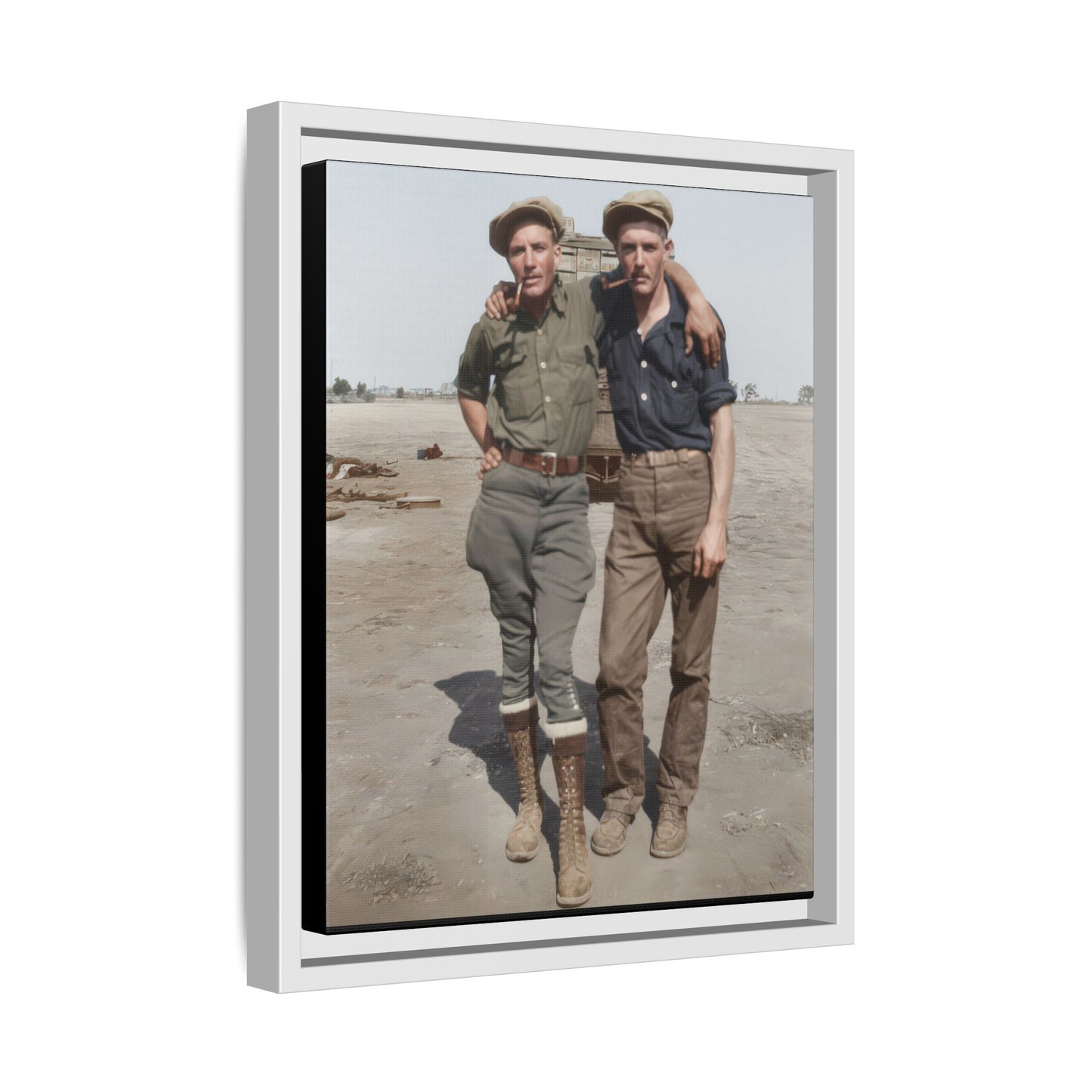 paire 061 | Framed Vintage Photo - Matte Canvas