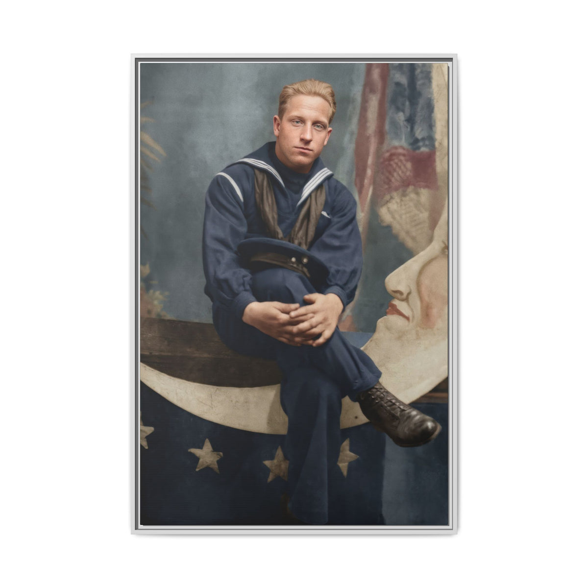 celibataire 016 | Framed Vintage Photo - Matte Canvas