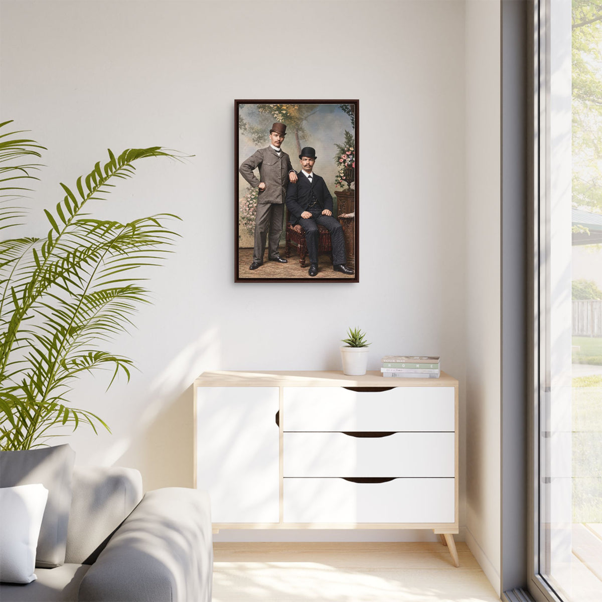 paire 068 | Framed Vintage Photo - Matte Canvas