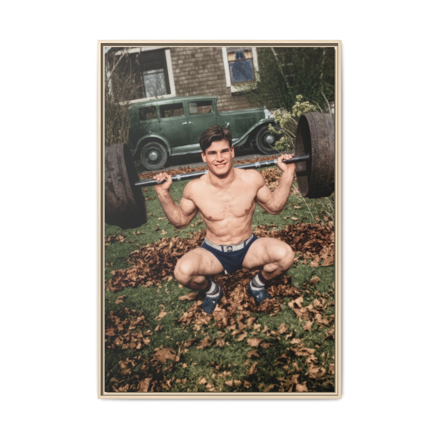 athlétisme 051 | Framed Vintage Photo - Matte Canvas