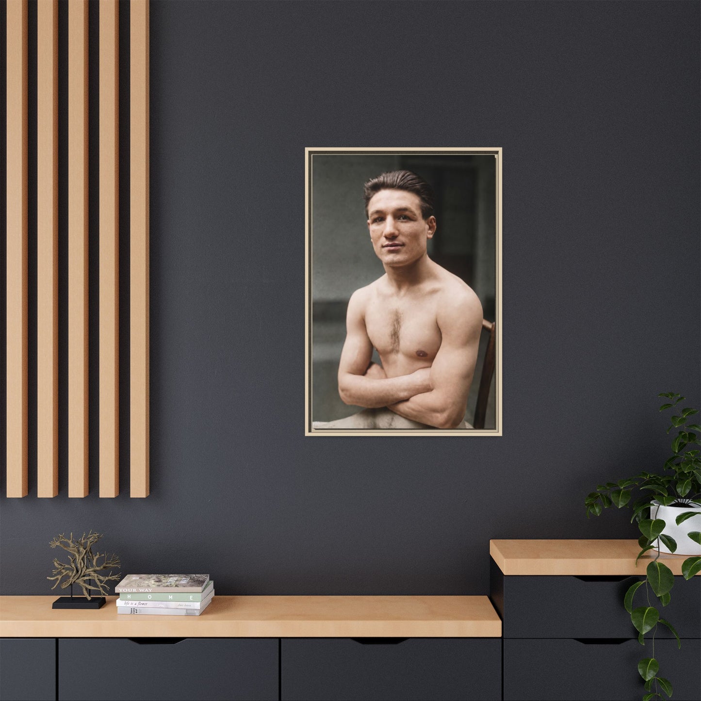 athlétisme 046 | Framed Vintage Photo - Matte Canvas