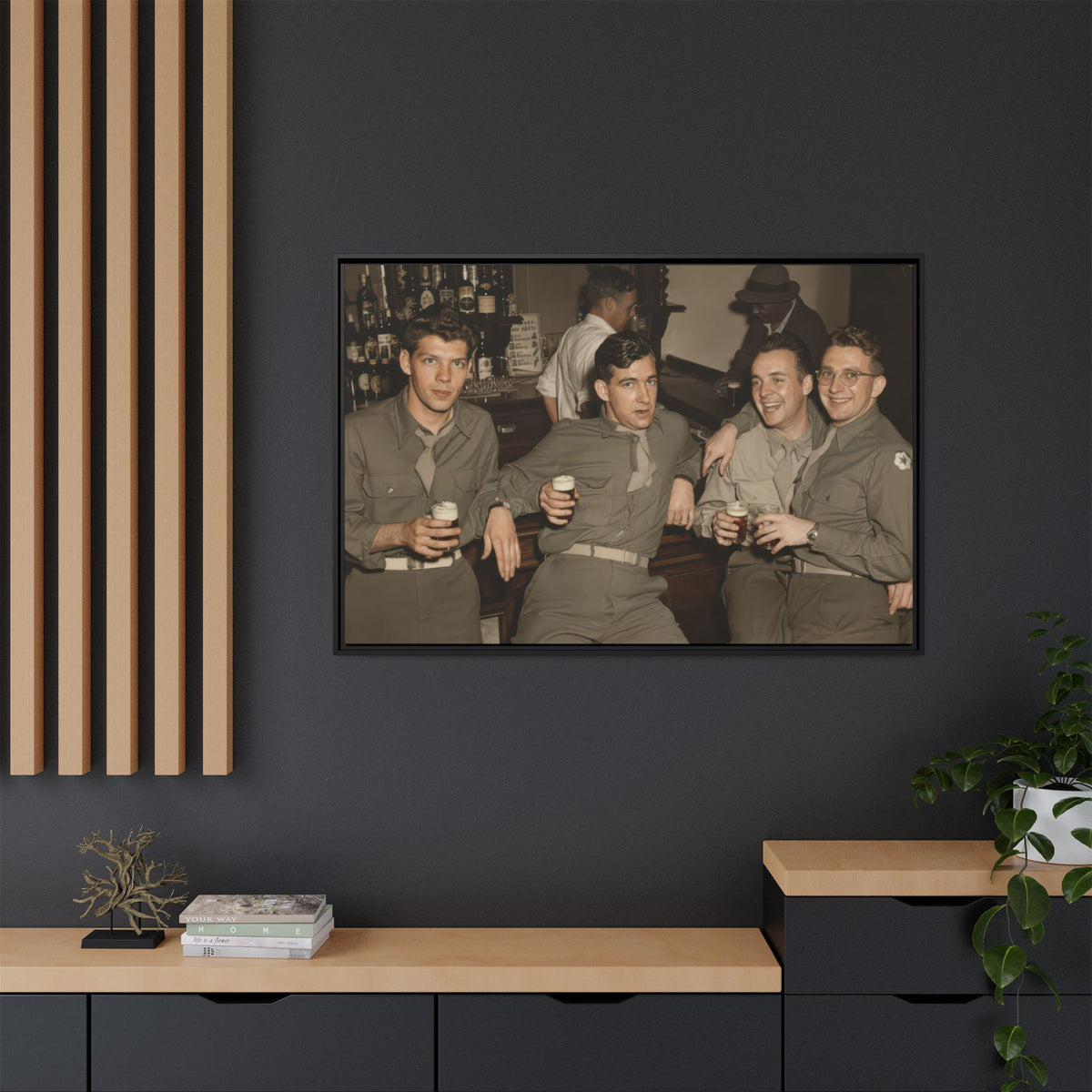 hommes 030 | Framed Vintage Photo - Matte Canvas