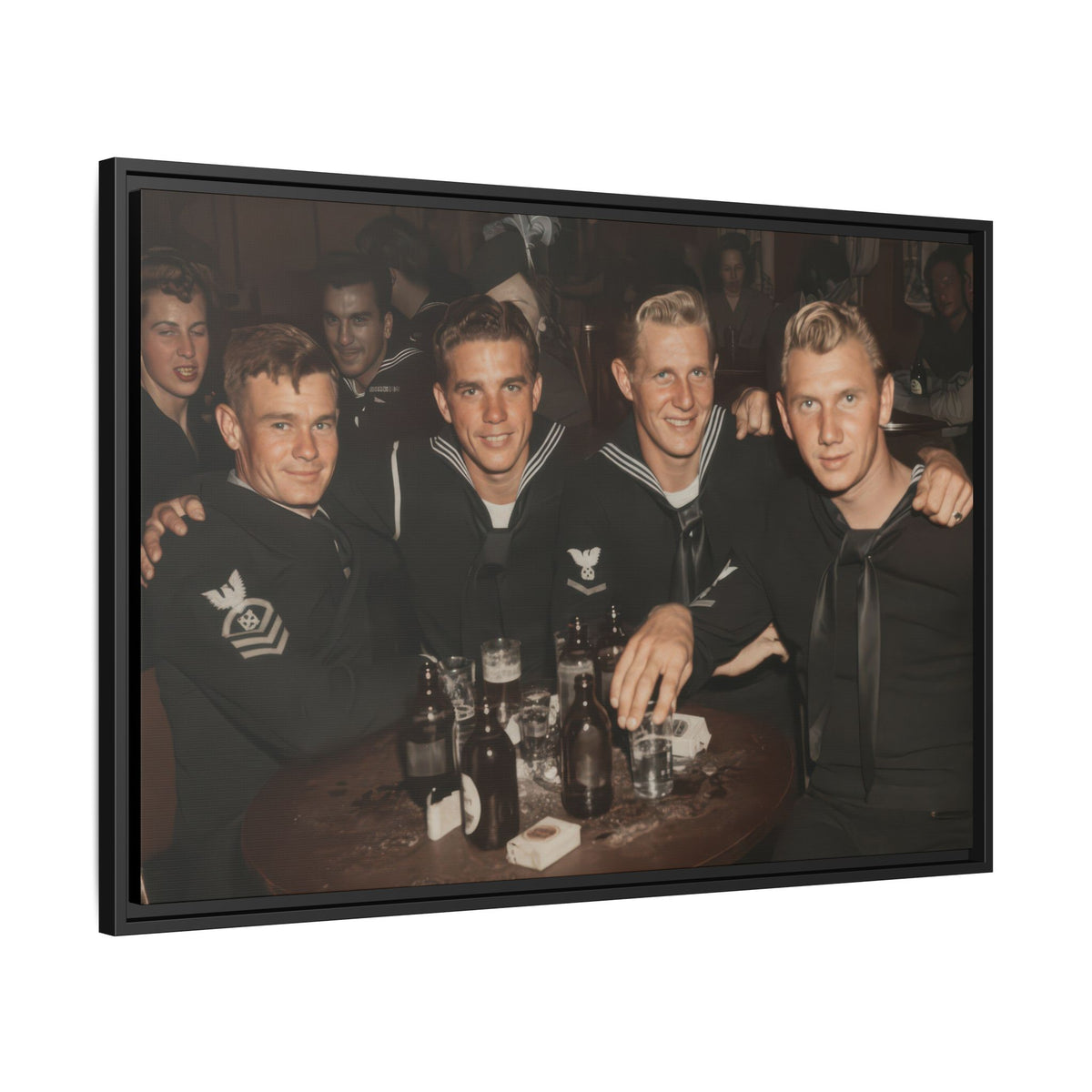 hommes 007 | Framed Vintage Photo - Matte Canvas2