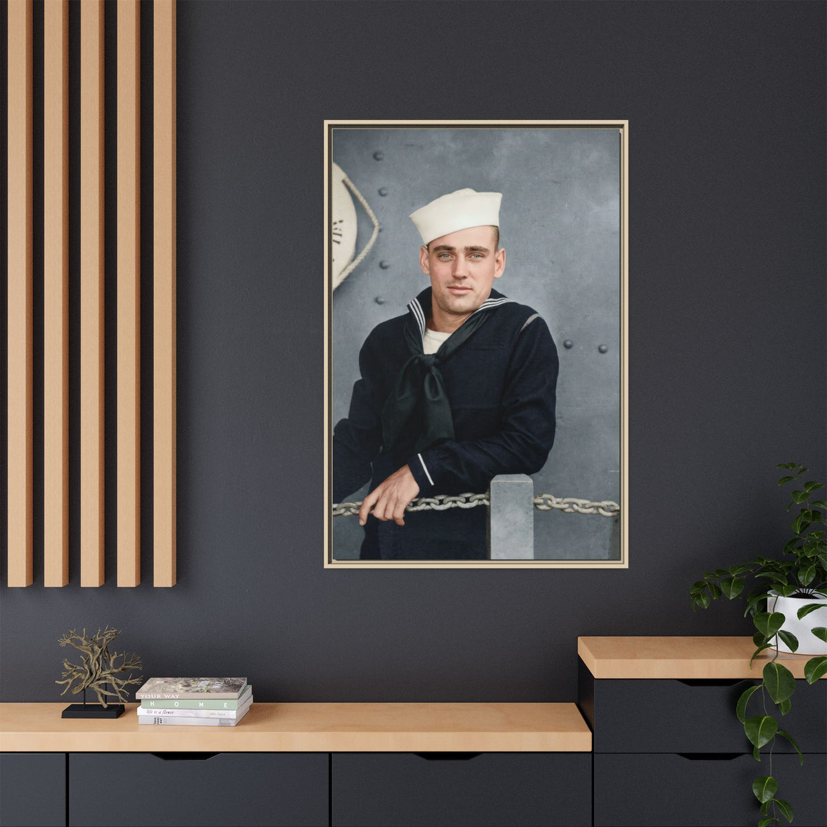 celibataire 023 | Framed Vintage Photo - Matte Canvas
