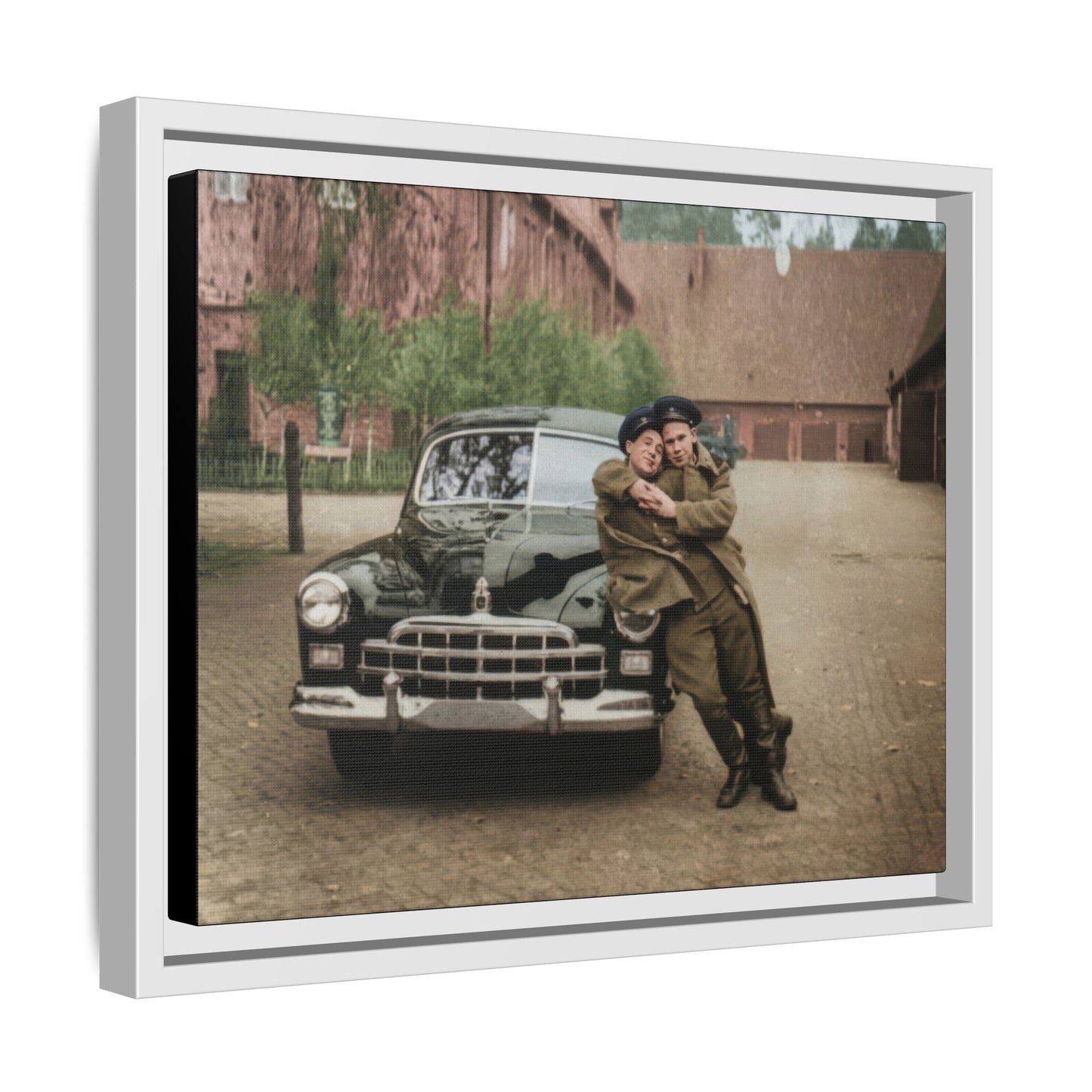 paire 015 | Framed Vintage Photo - Matte Canvas