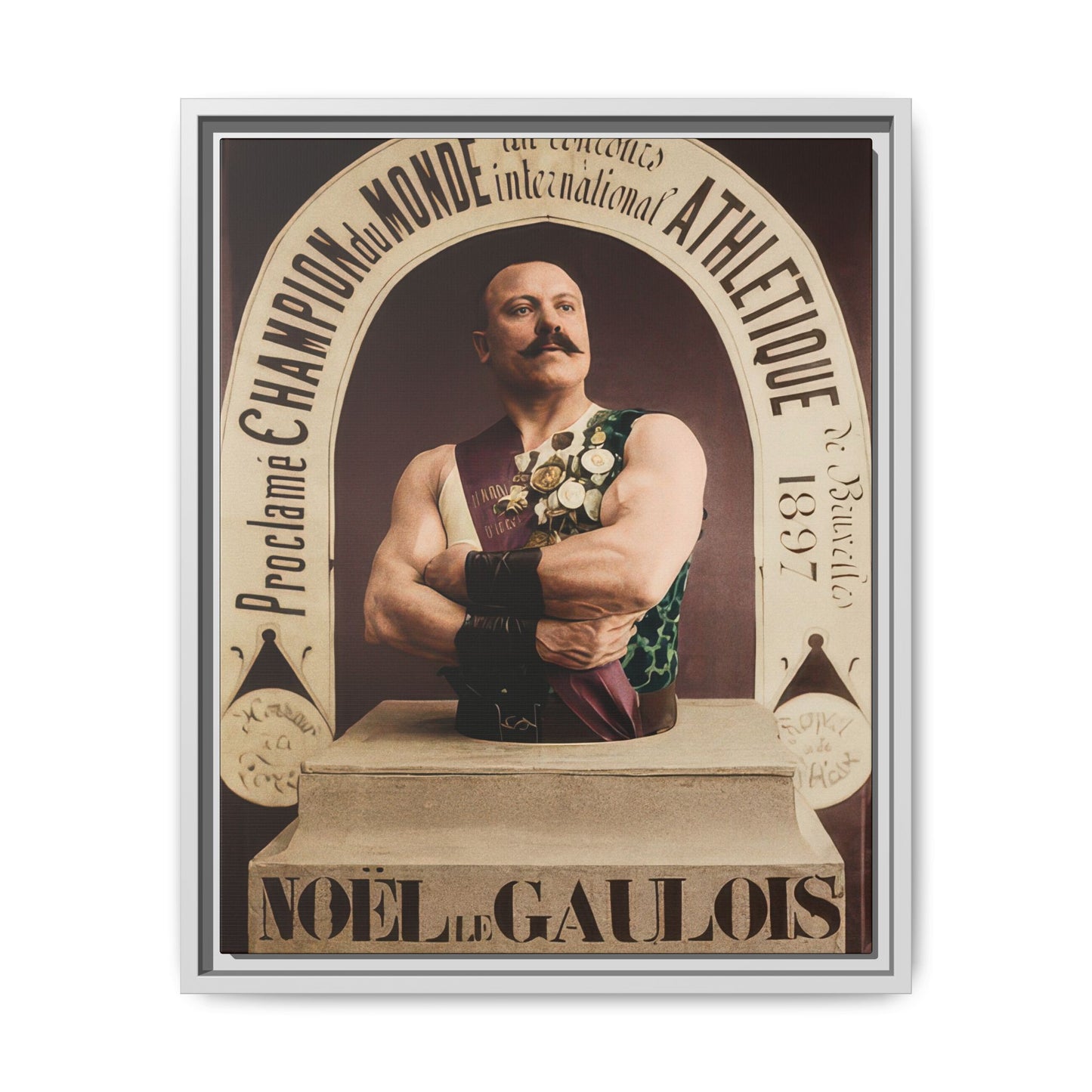 athlétisme 045 | Framed Vintage Photo - Matte Canvas