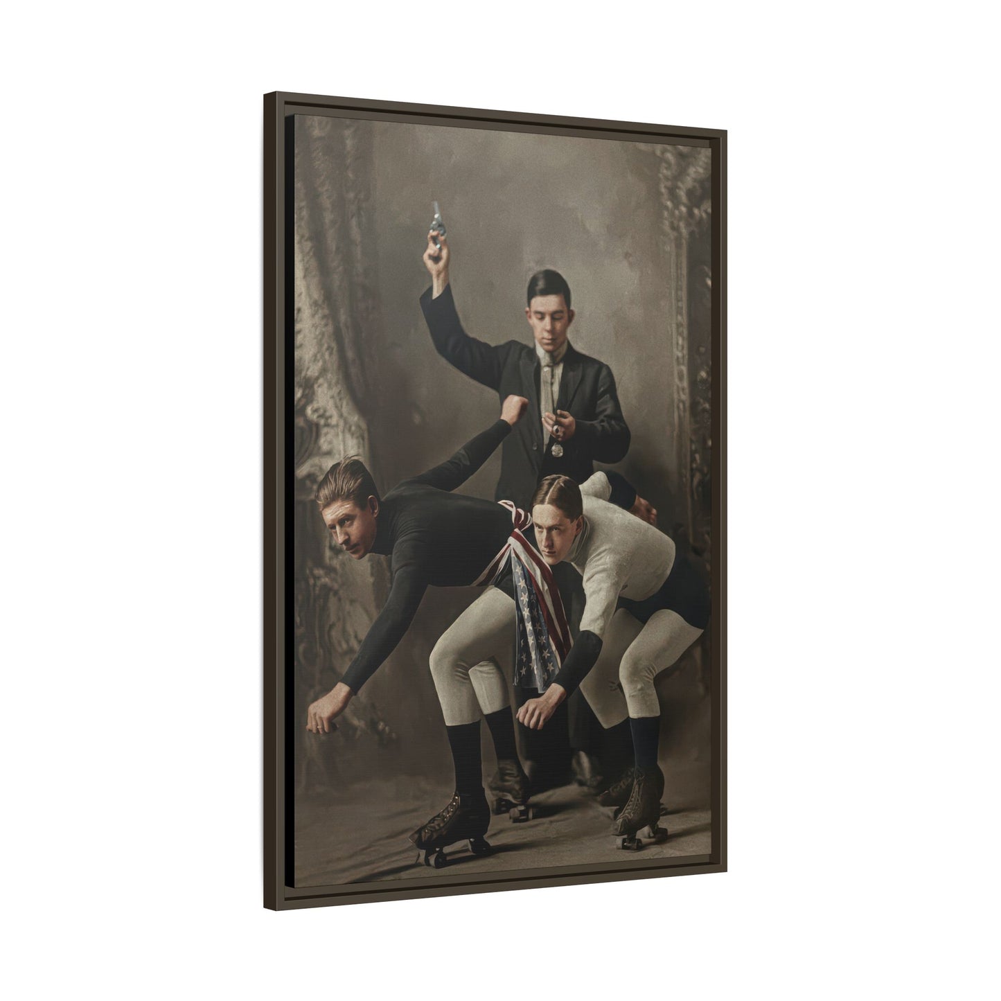 athlétisme 020 | Framed Vintage Photo - Matte Canvas