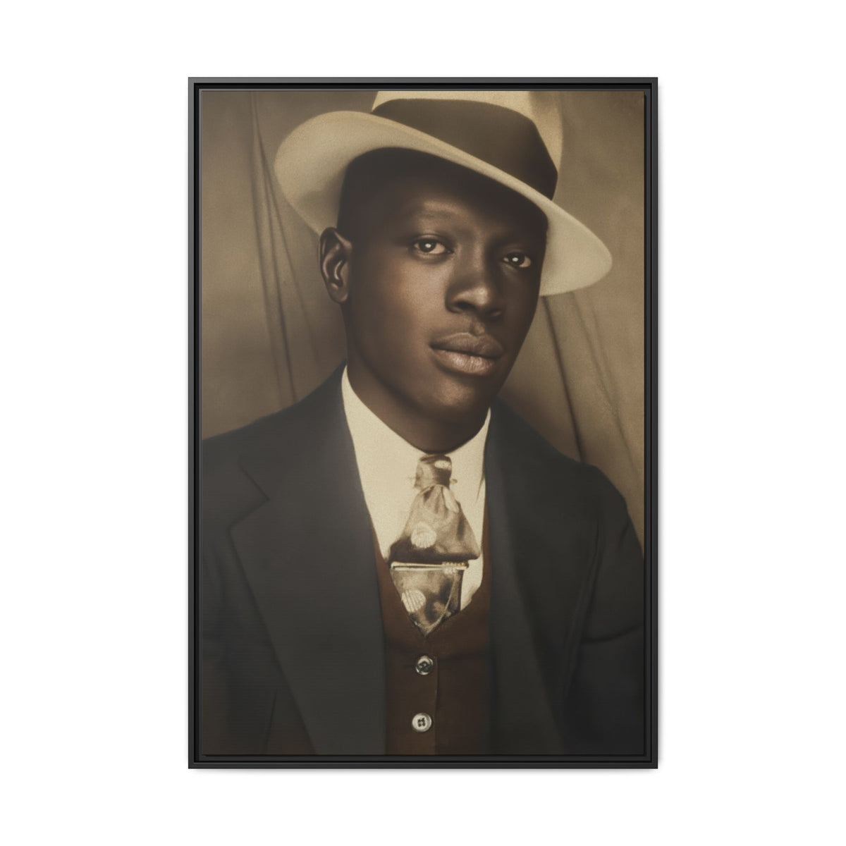 celibataire 019 | Framed Vintage Photo - Matte Canvas
