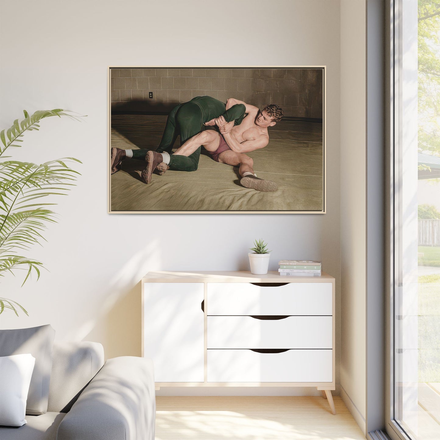athlétisme 032 | Framed Vintage Photo - Matte Canvas