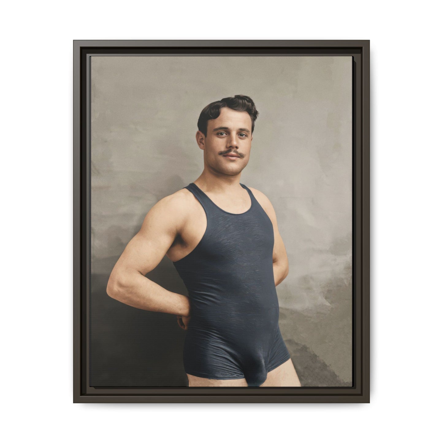 athlétisme 011 | Framed Vintage Photo - Matte Canvas