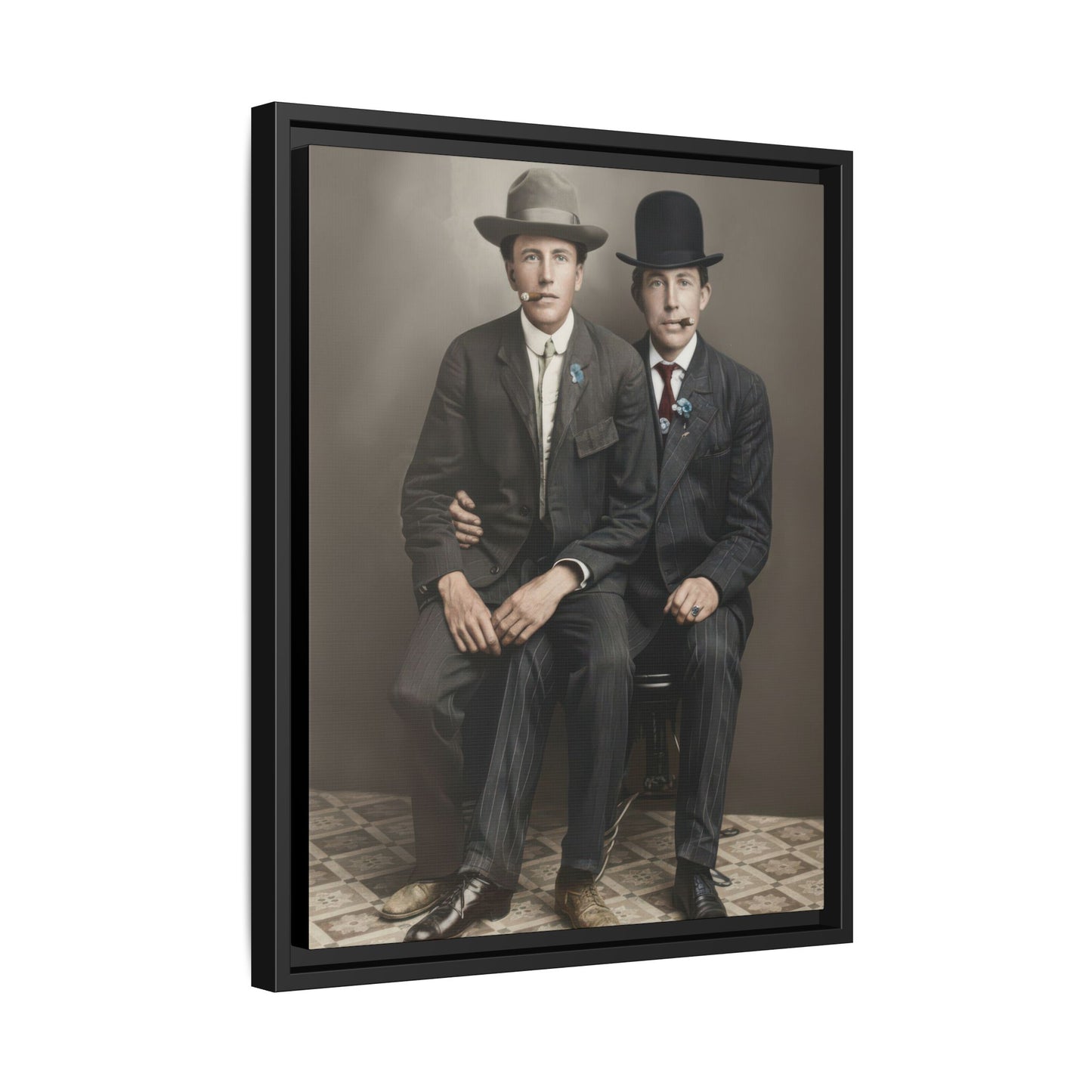 paire 083 | Framed Vintage Photo - Matte Canvas