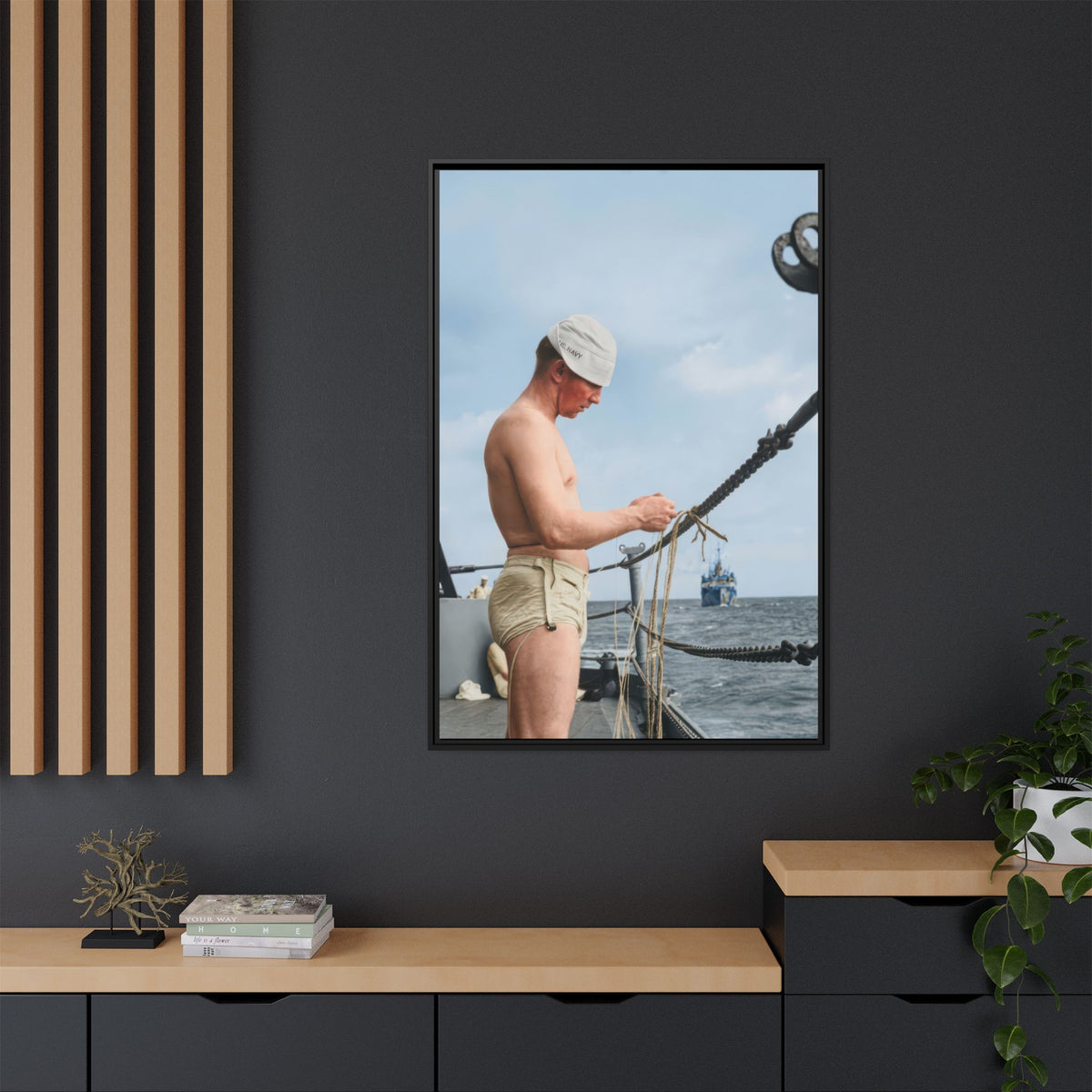celibataire 043 | Framed Vintage Photo - Matte Canvas