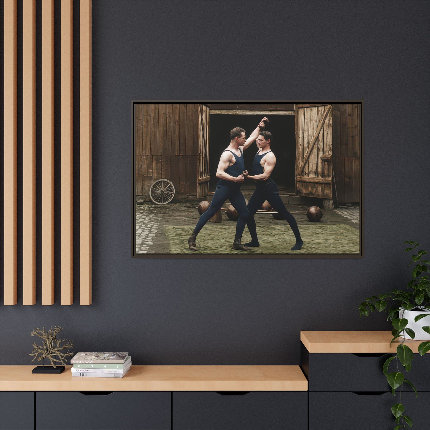 athlétisme 036 | Framed Vintage Photo - Matte Canvas