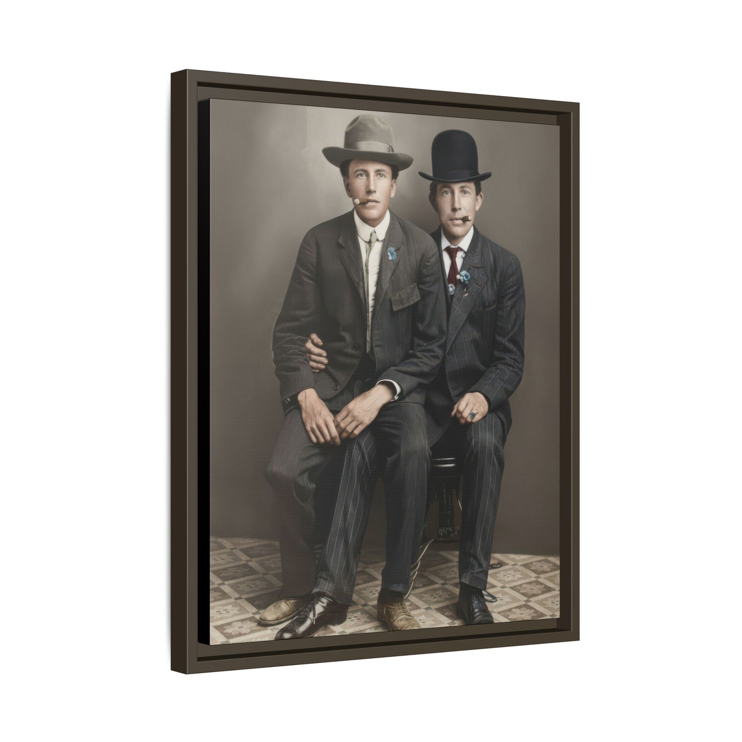 paire 083 | Framed Vintage Photo - Matte Canvas