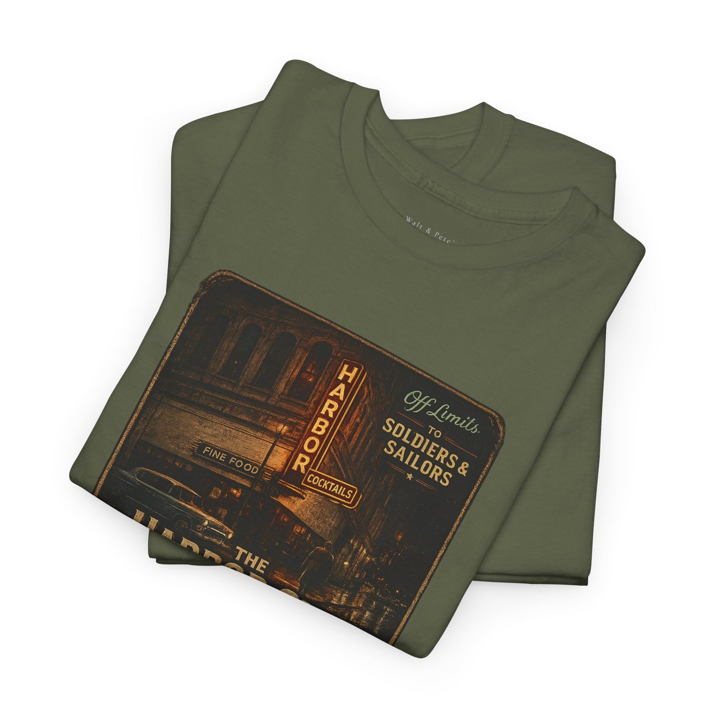 Vintage neon queer history shirt inspired by Portland Harbor Club 